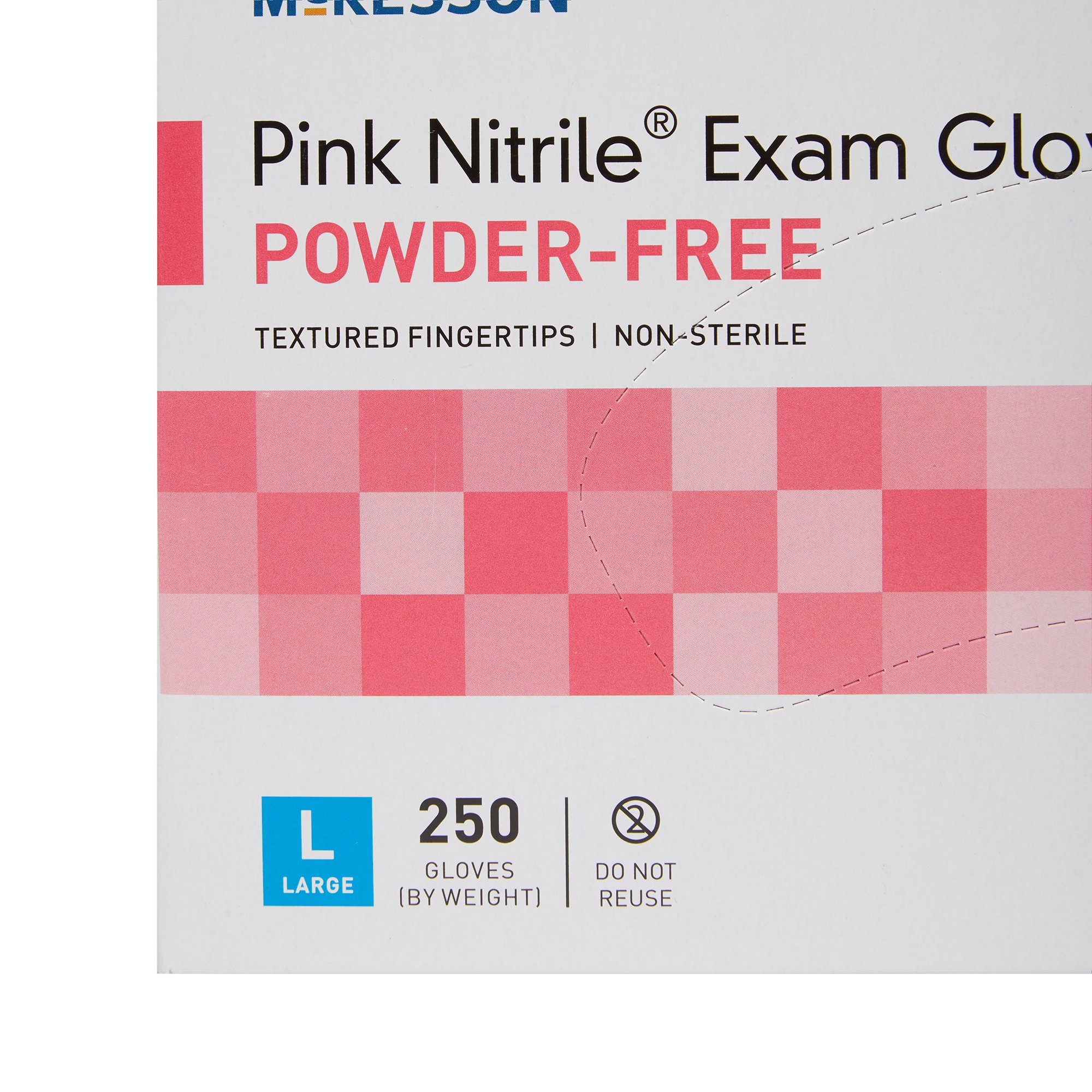McKesson Brand 14-6NPNK6 - McKesson Pink Nitrile® Nitrile Exam Glove, Large, Pink - 250/Box, 2500/Case