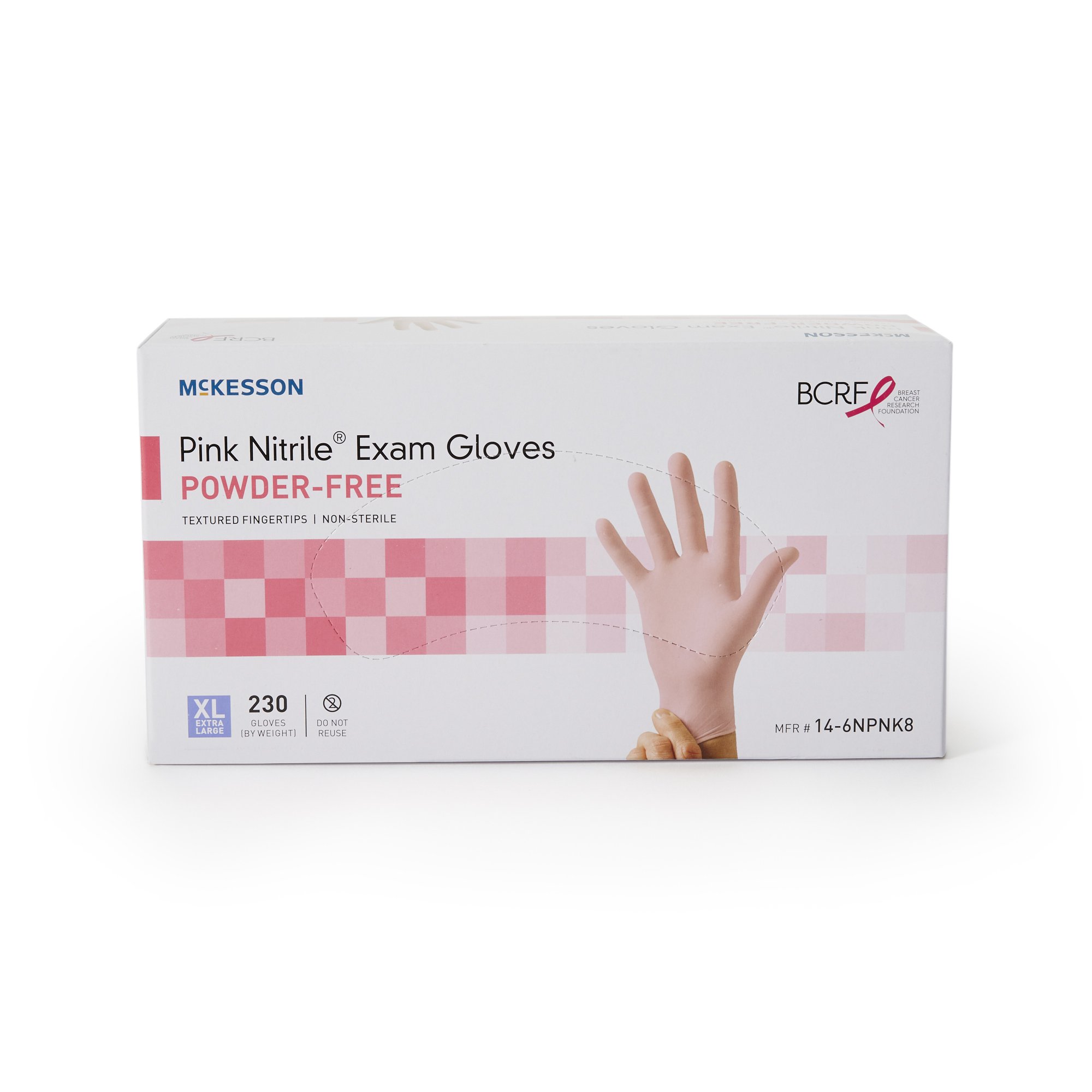McKesson Brand - 14-6NPNK8 McKesson Pink Nitrile® Nitrile Exam Glove