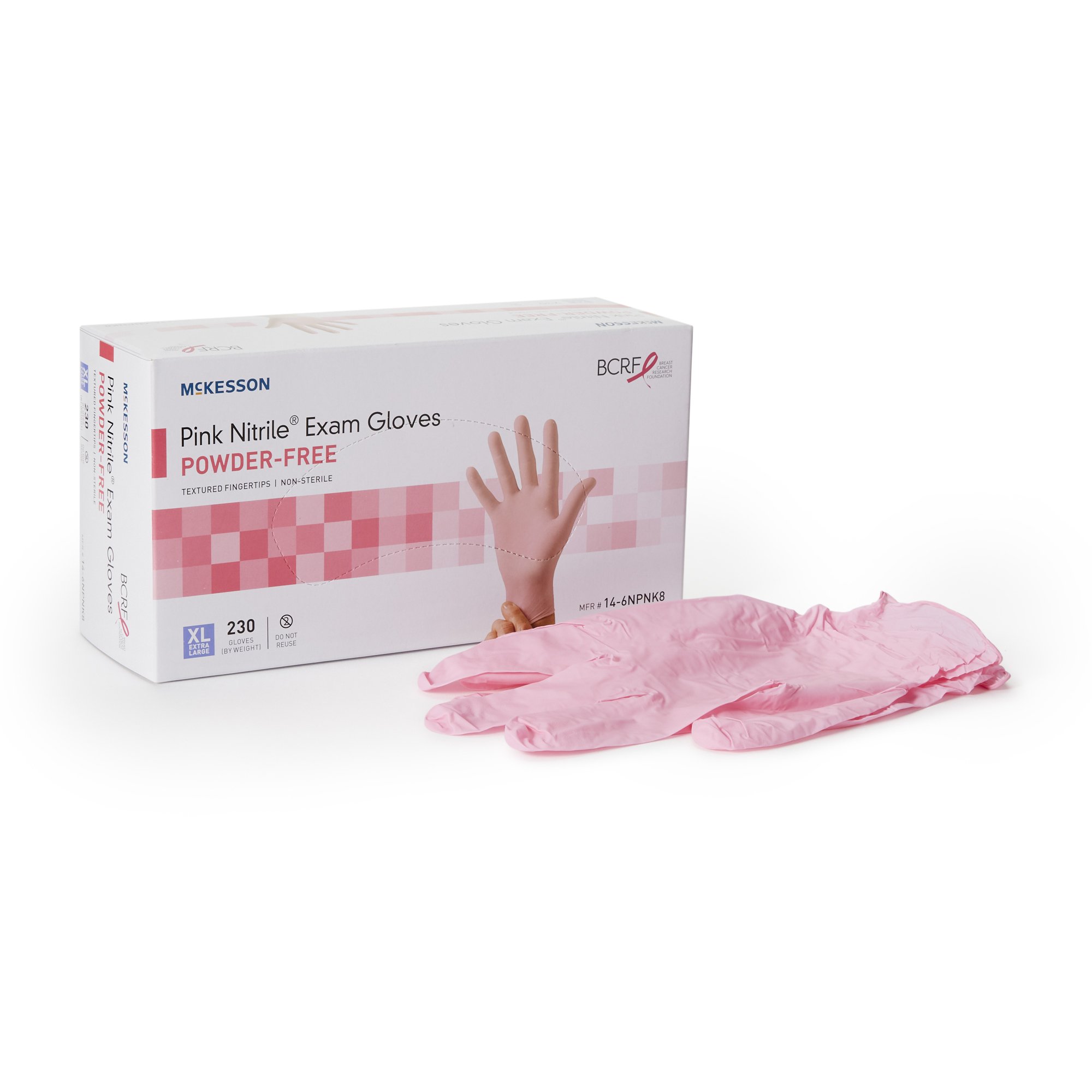 McKesson Brand - 14-6NPNK8 McKesson Pink Nitrile® Nitrile Exam Glove
