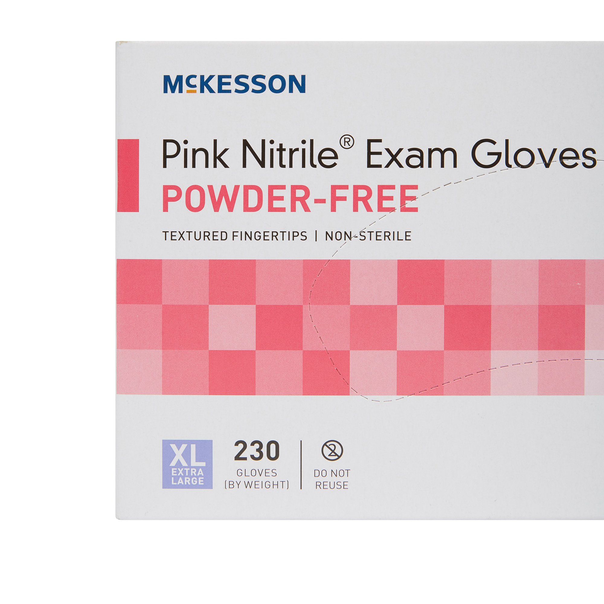 McKesson Brand 14-6NPNK8 - McKesson Pink Nitrile® Nitrile Exam Glove, Extra Large, Pink - 230/Box, 2300/Case