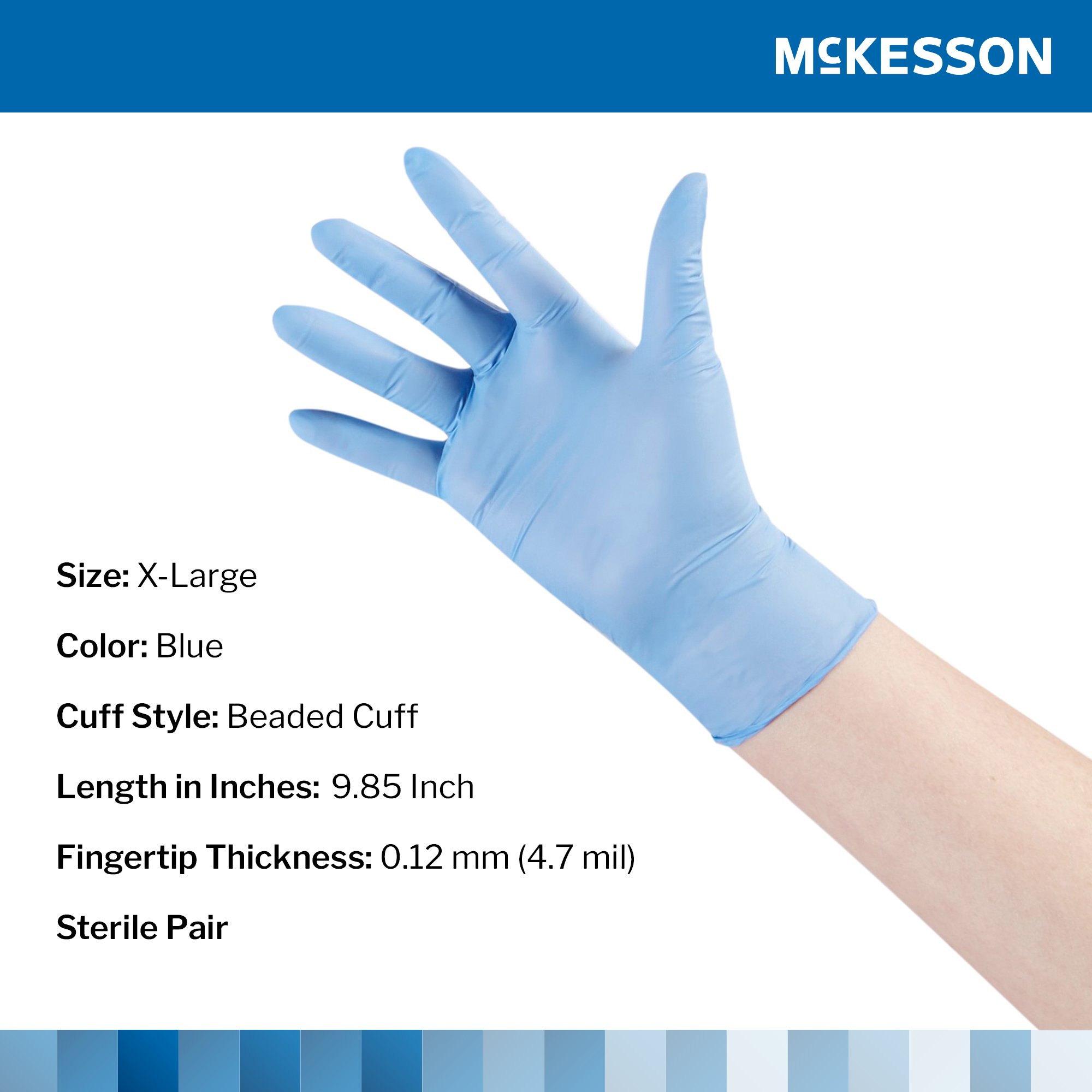 McKesson Brand - 14-6NSTR8 McKesson Confiderm® STR Nitrile Exam Glove