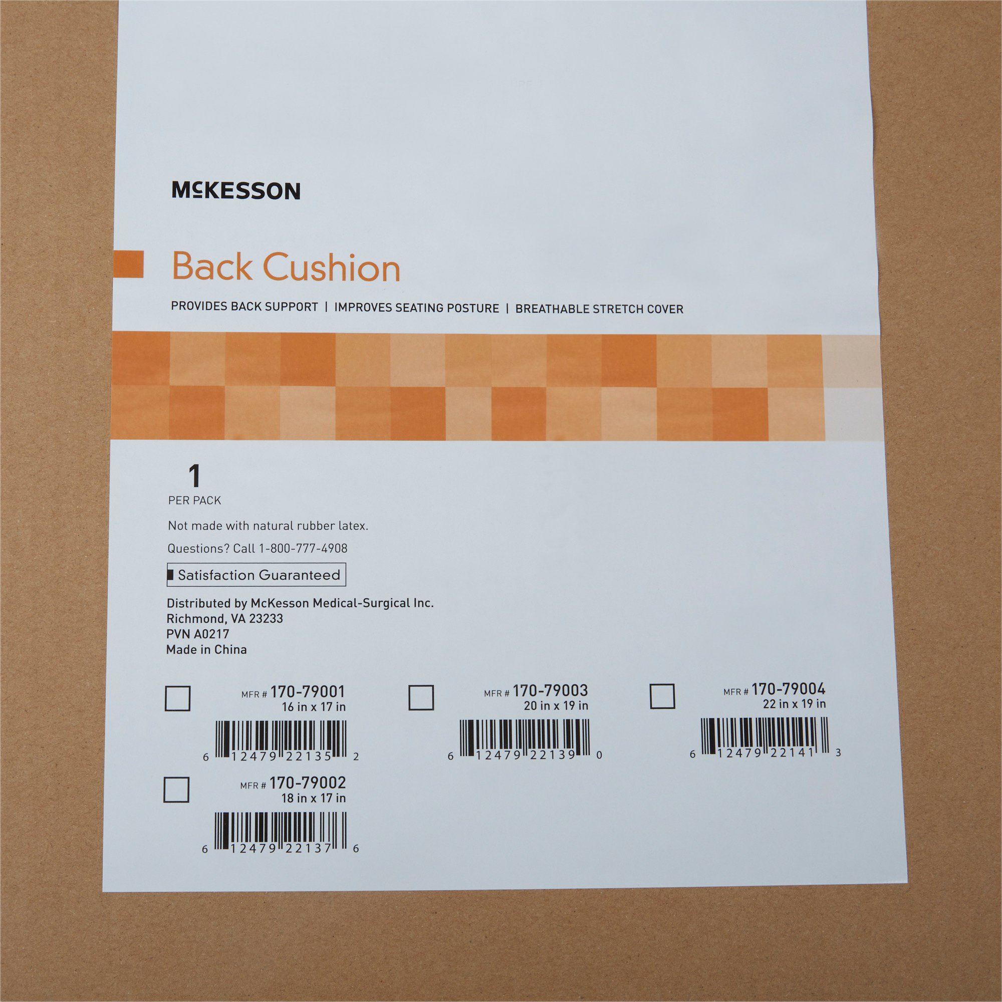 McKesson Brand - 170-79002 McKesson Back Support Cushion