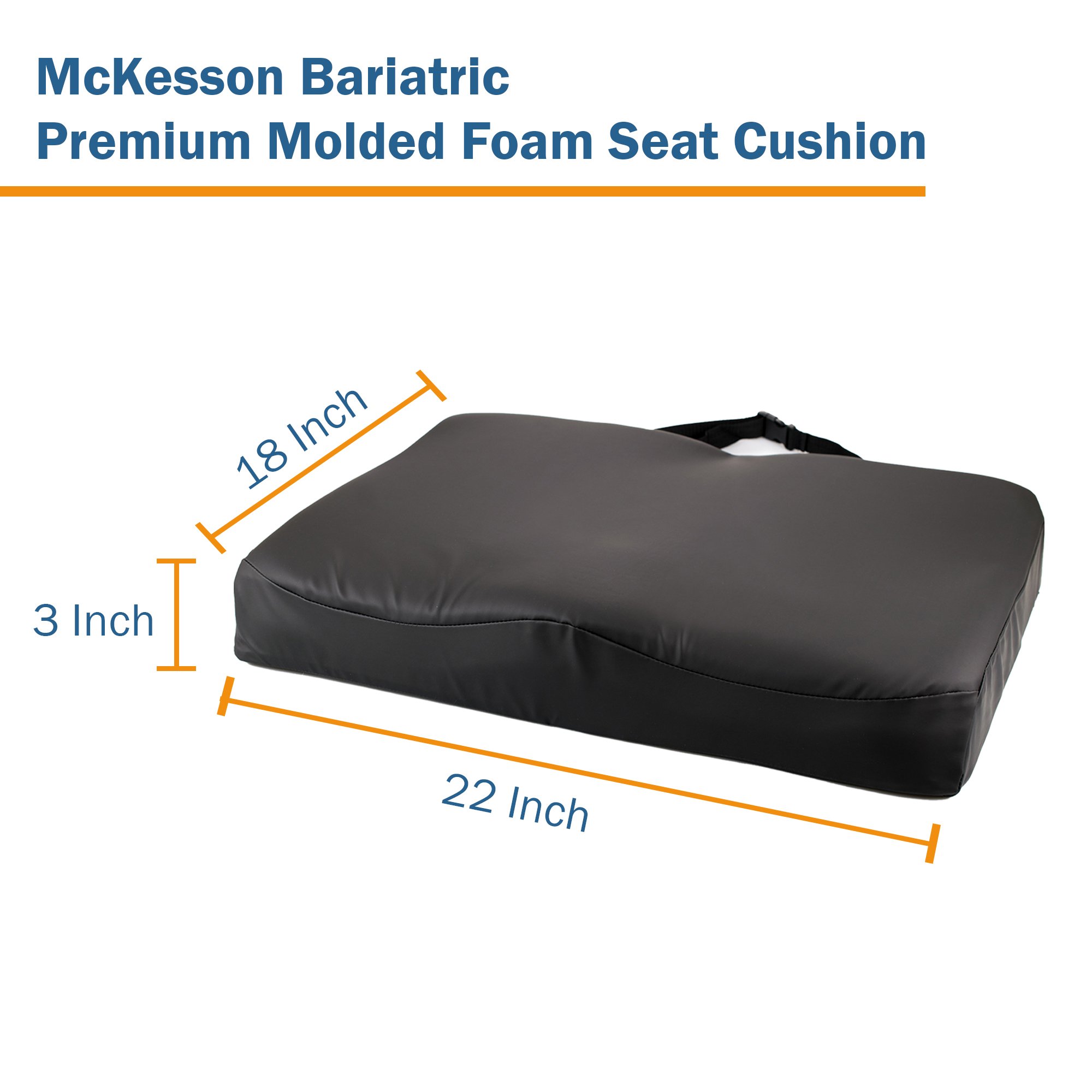 McKesson Brand - 170-76005SP McKesson Premium Molded Foam Seat Cushion