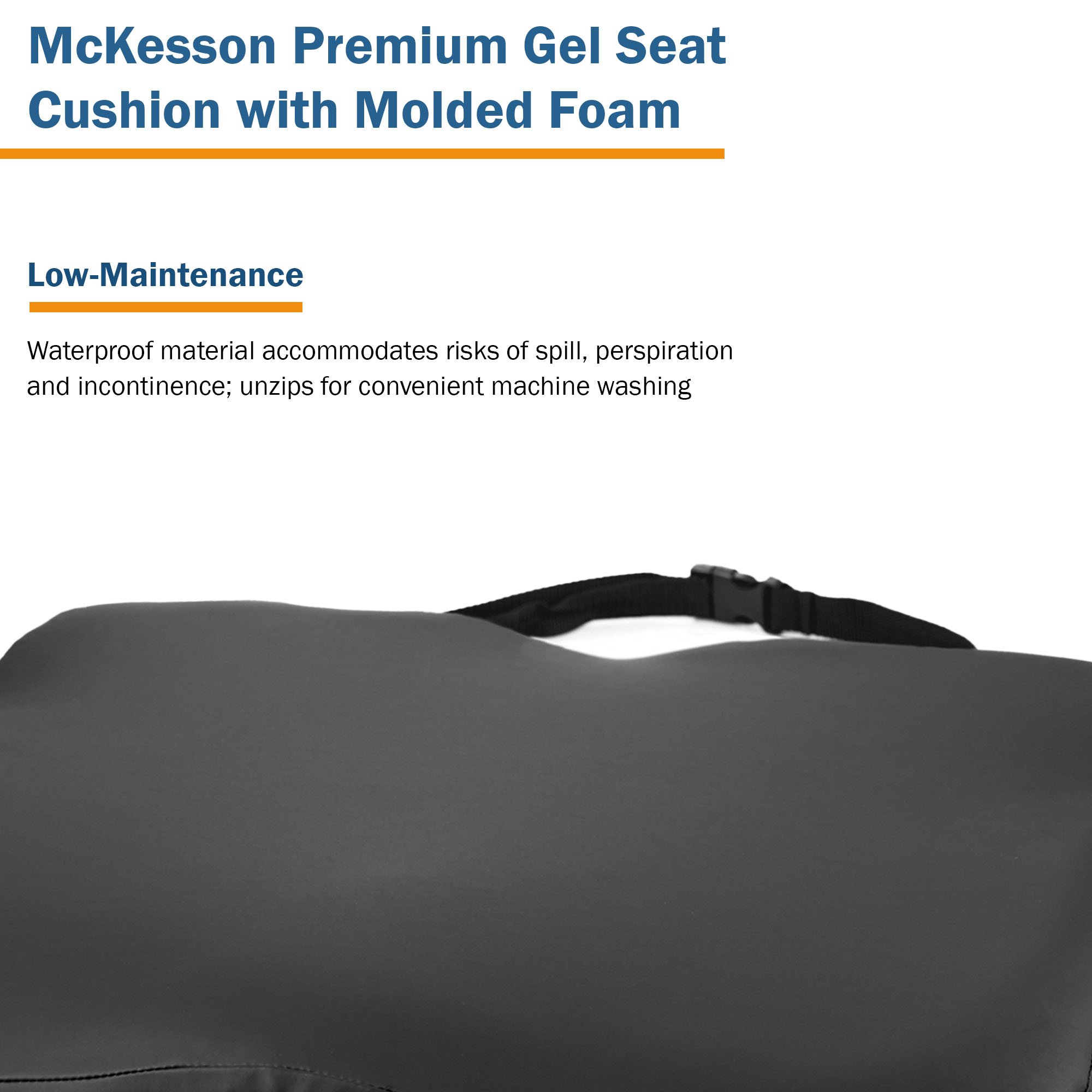 McKesson Brand 170-77003 - McKesson Premium Molded Foam Seat Cushion, 20 x 16 x 3 Inch - 1/Each, 4/Case