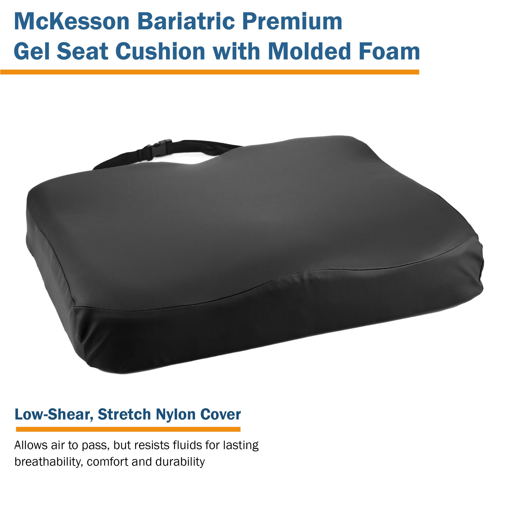 McKesson Brand 170-77004 - McKesson Premium Molded Foam Seat Cushion, 22 x 18 x 3 Inch - 1/Each, 4/Case