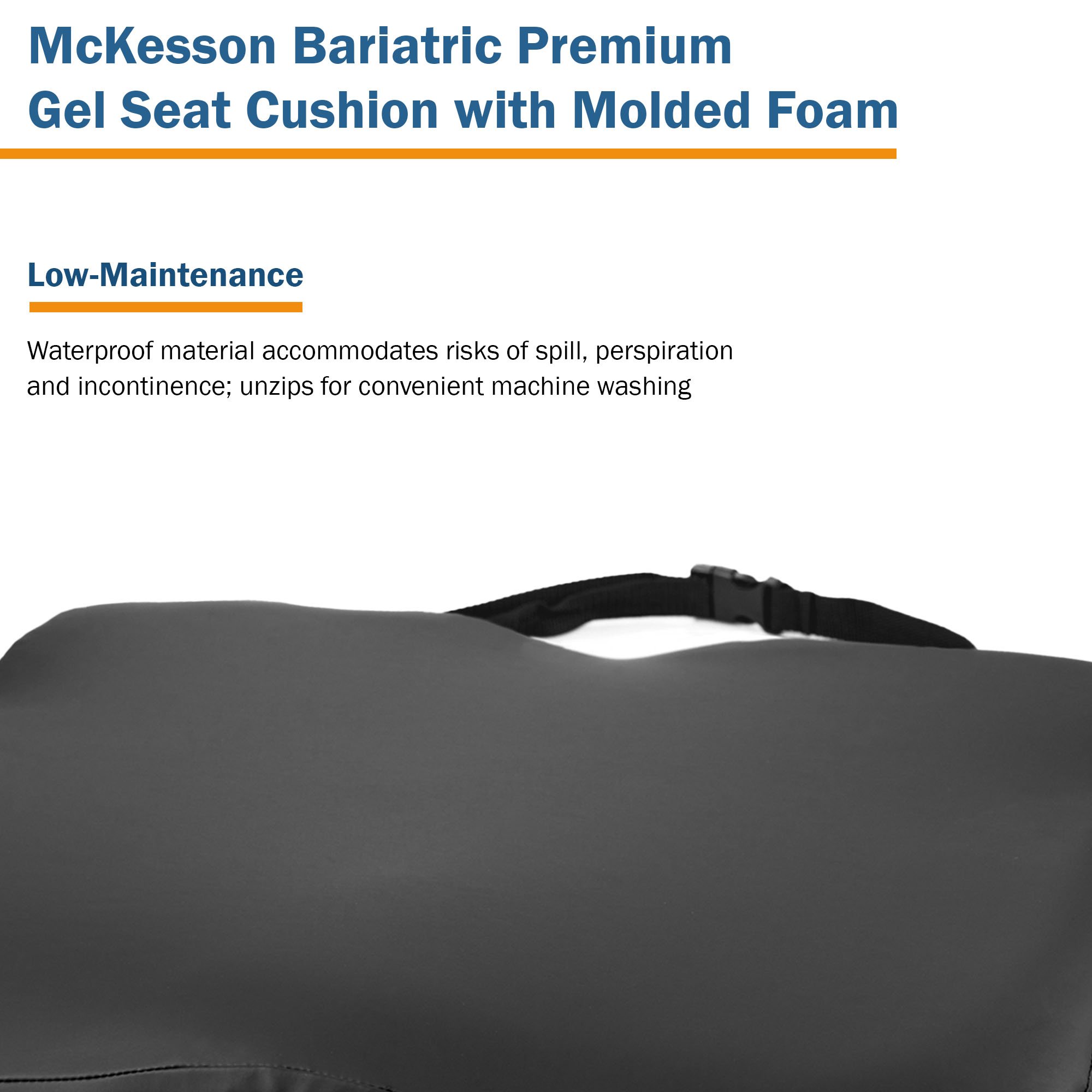 McKesson Brand 170-77004 - McKesson Premium Molded Foam Seat Cushion, 22 x 18 x 3 Inch - 1/Each, 4/Case