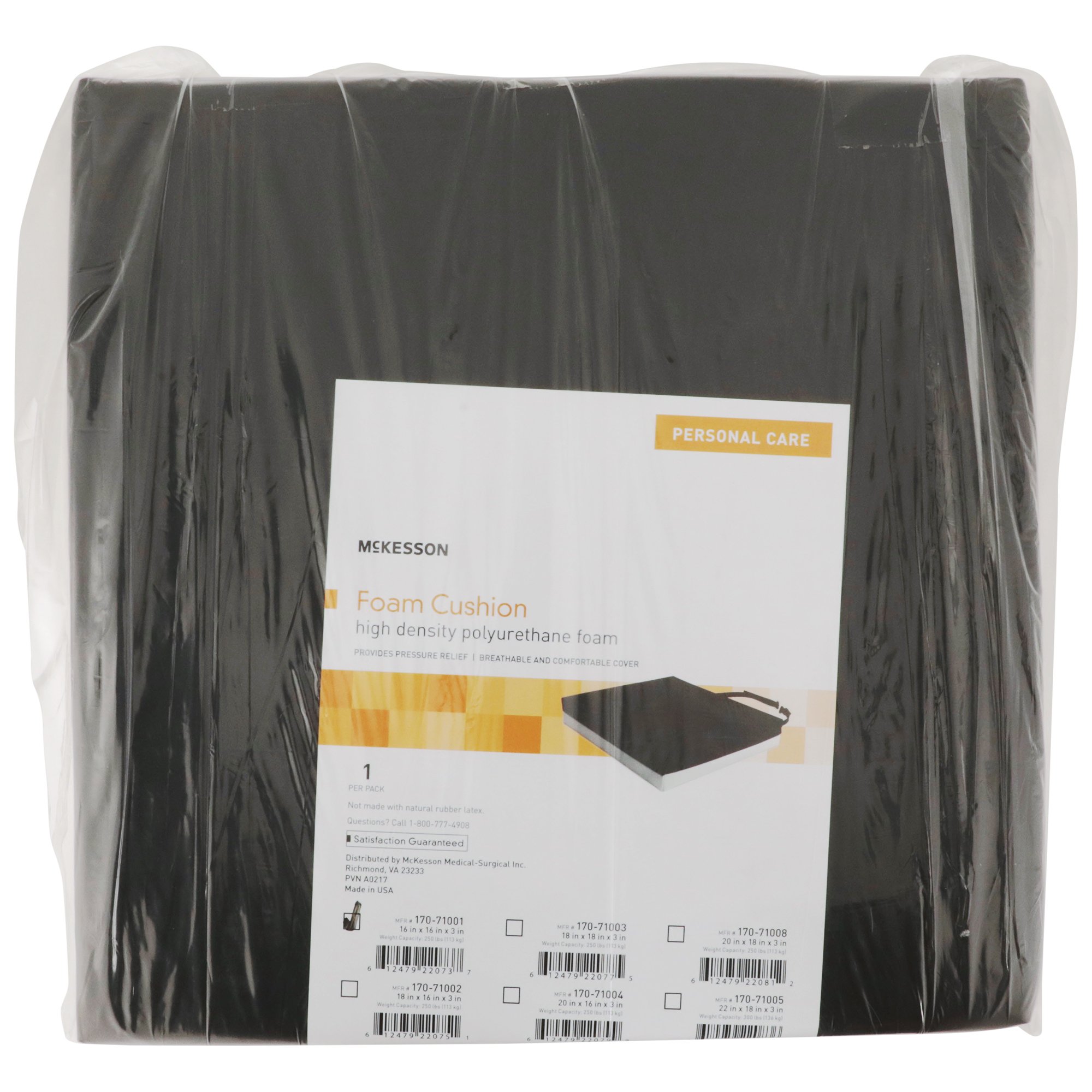 McKesson Brand 170-71001 - McKesson Foam Seat Cushion, 16 x 16 x 3 Inch - 1/Each, 7/Case