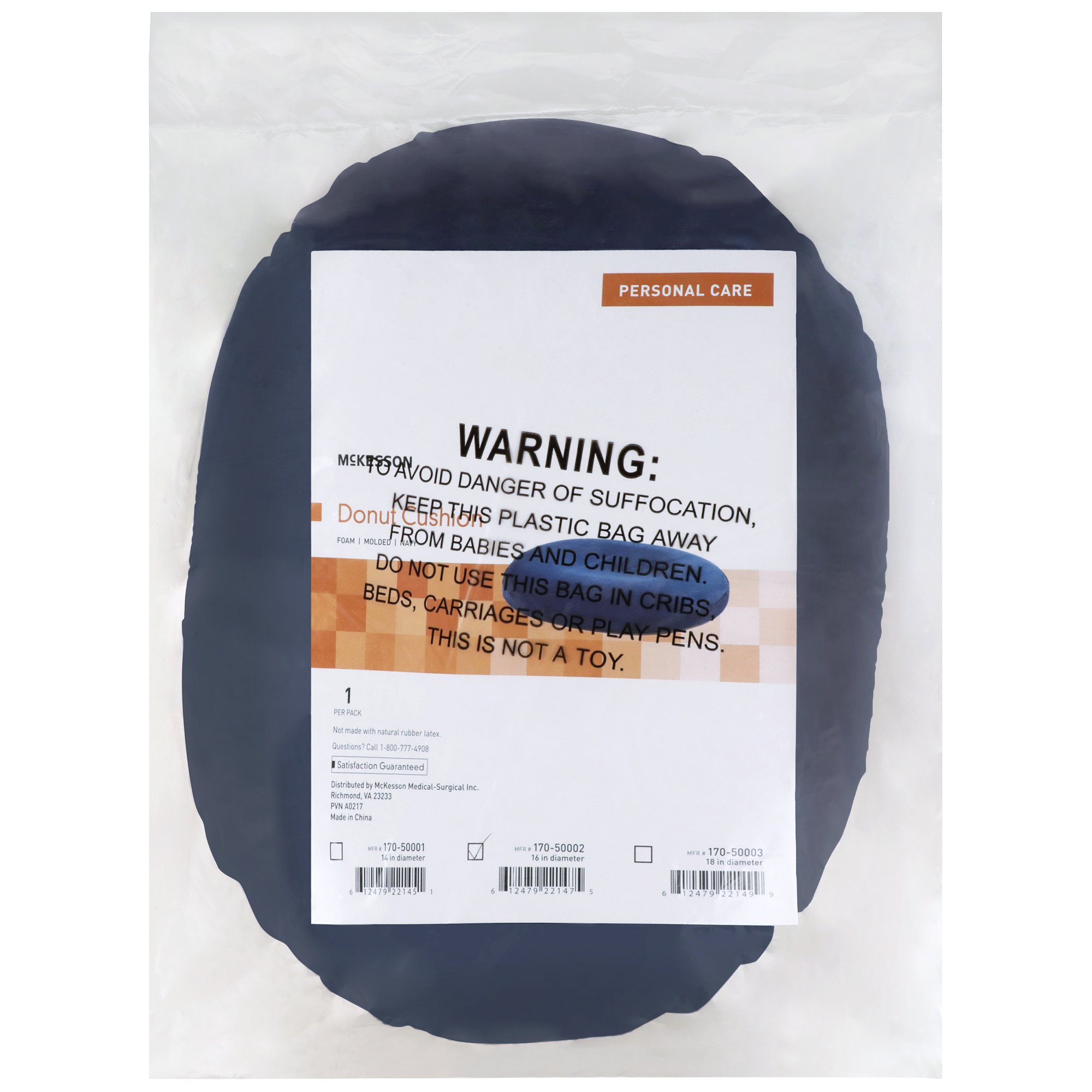 McKesson Brand 170-50002 - McKesson Donut Seat Cushion, 16 Inch - 1/Each, 6/Case