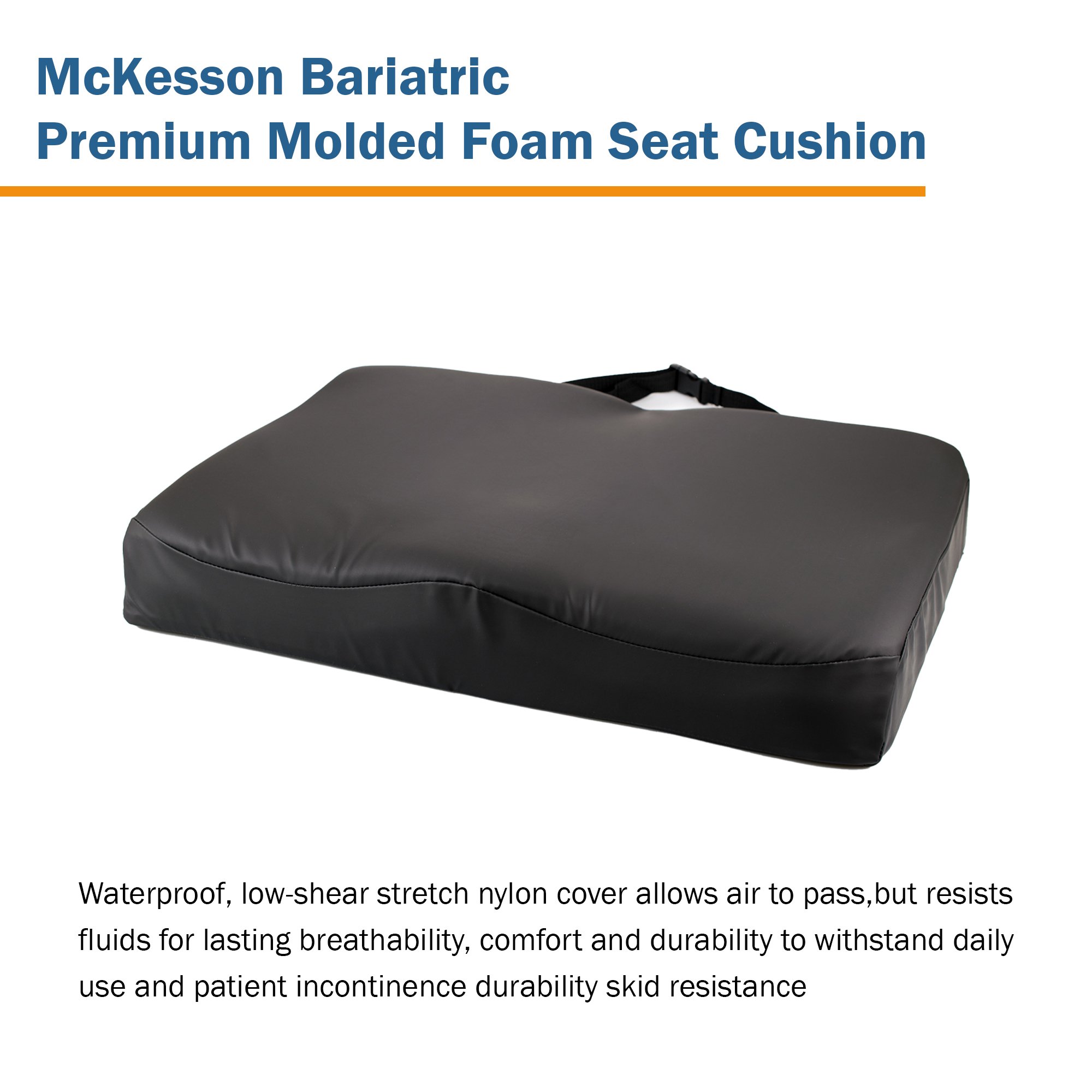 McKesson Brand 170-76006SP - McKesson Premium Molded Foam Seat Cushion, 24 x 18 x 3 Inch - 1/Each, 4/Case