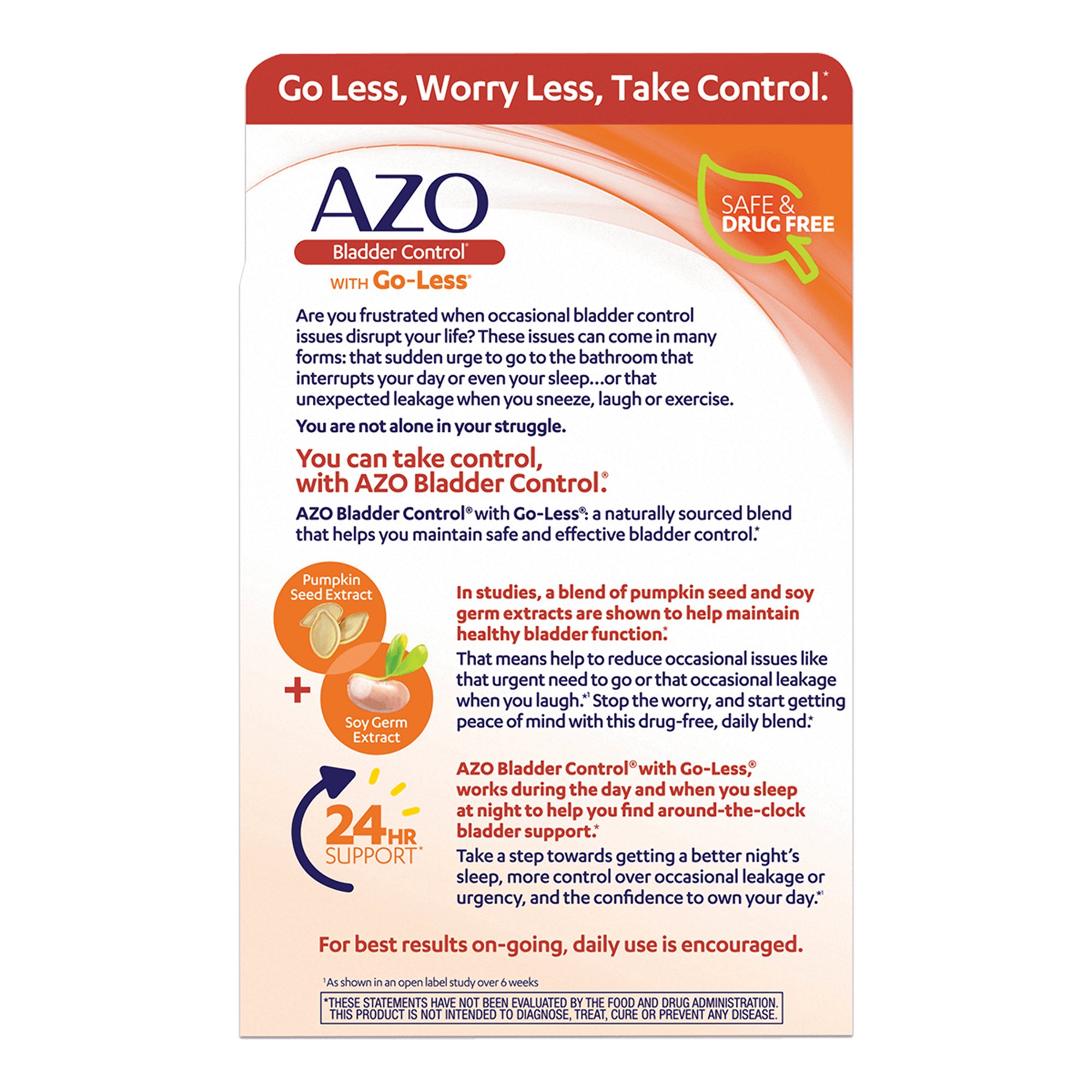 i-Health Inc 78765176002 - AZO® Bladder Control with Go-Less Capsules - 1/Box
