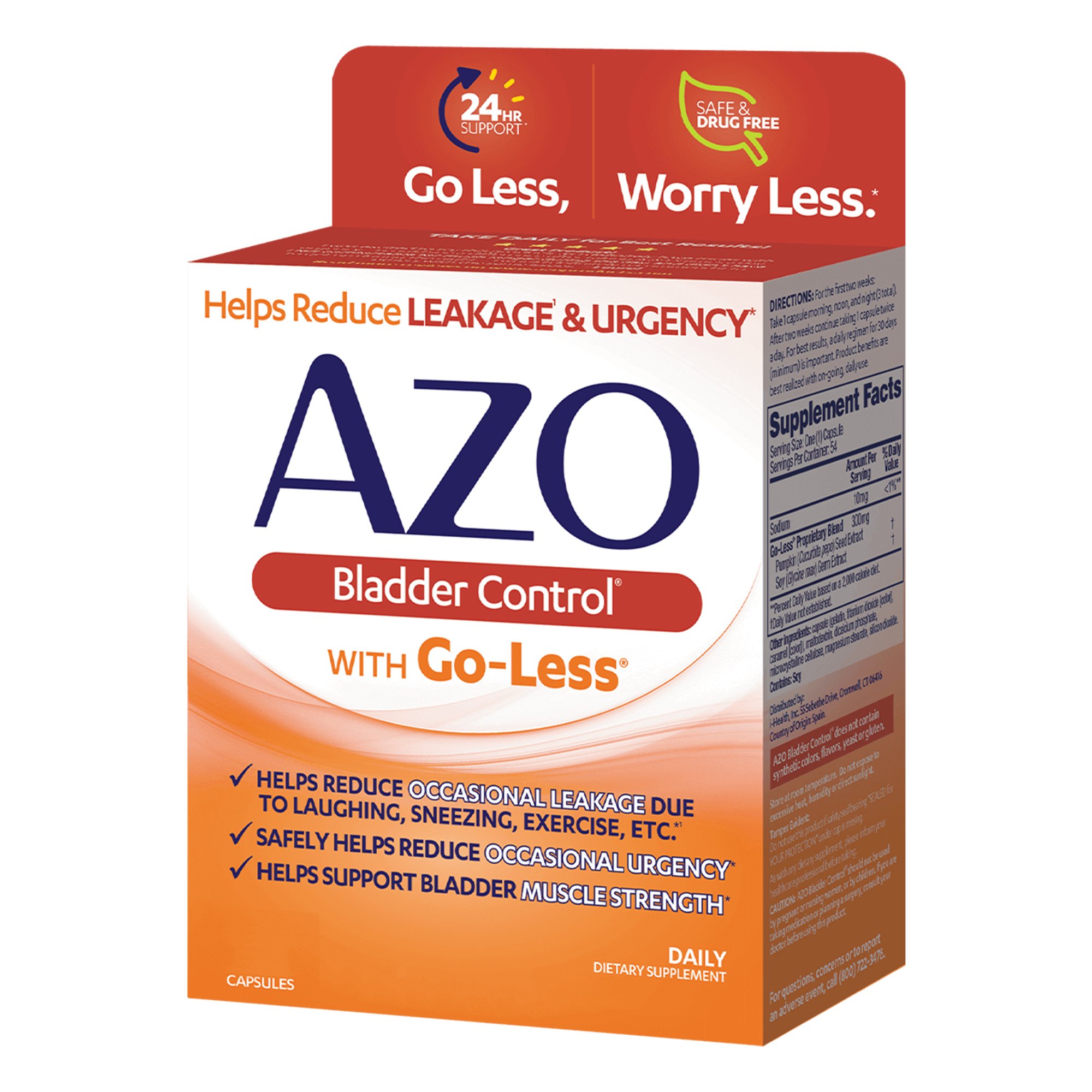 i-Health Inc 78765176002 - AZO® Bladder Control with Go-Less Capsules - 1/Box