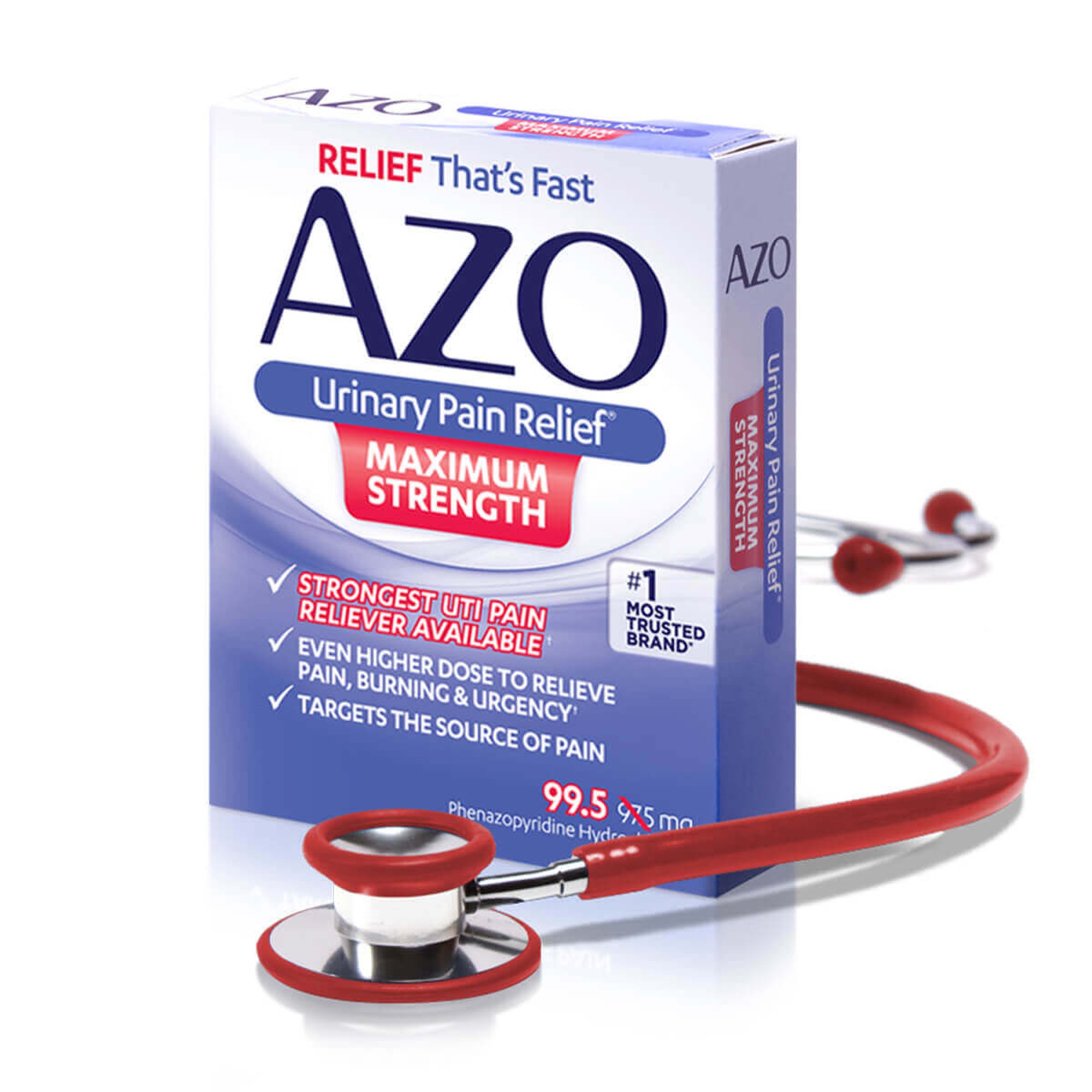 i-Health Inc 78765112253 - AZO® Maximum Strength Phenazopyridine Urinary Pain Relief - 1/Box