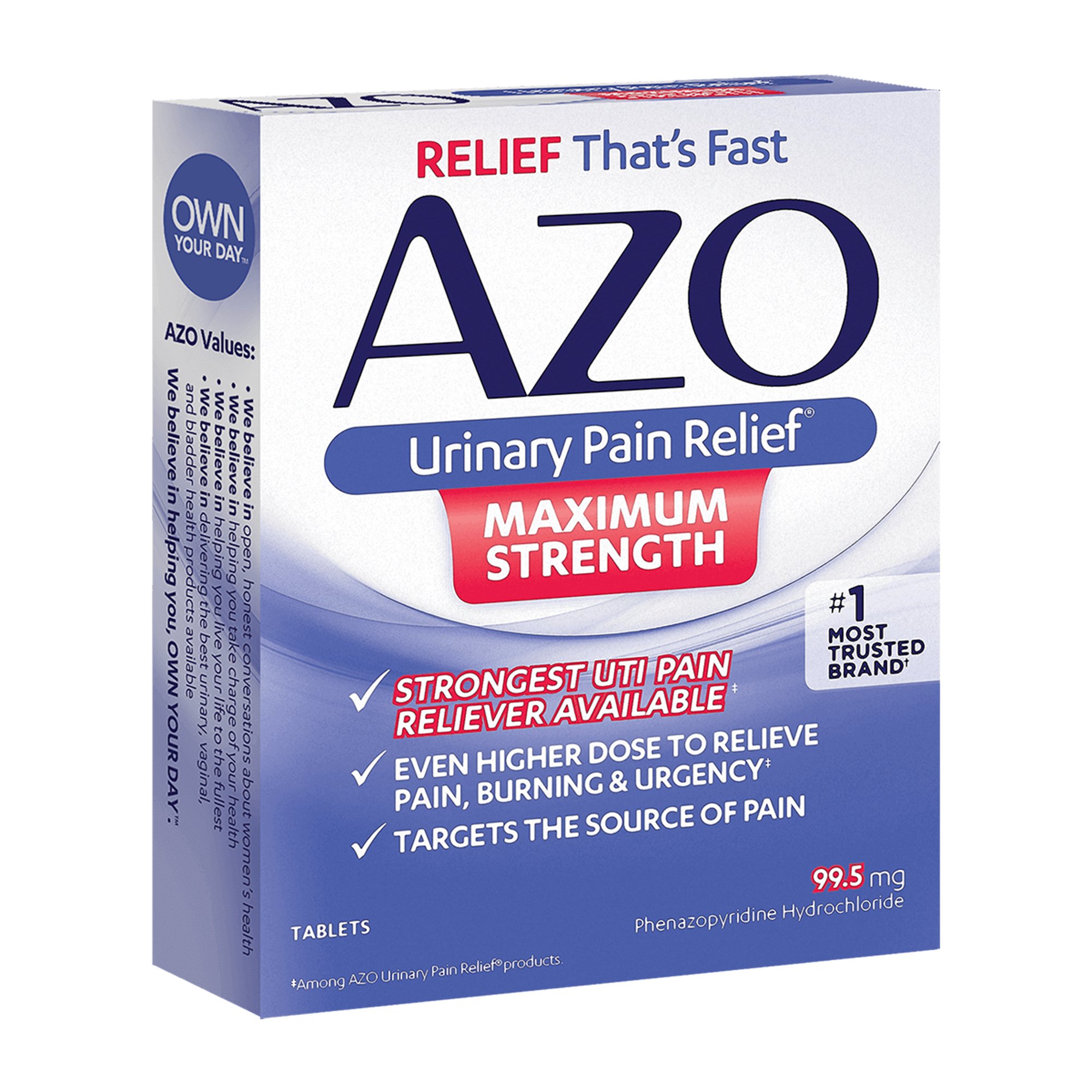 i-Health Inc 78765112253 - AZO® Maximum Strength Phenazopyridine Urinary Pain Relief - 1/Box