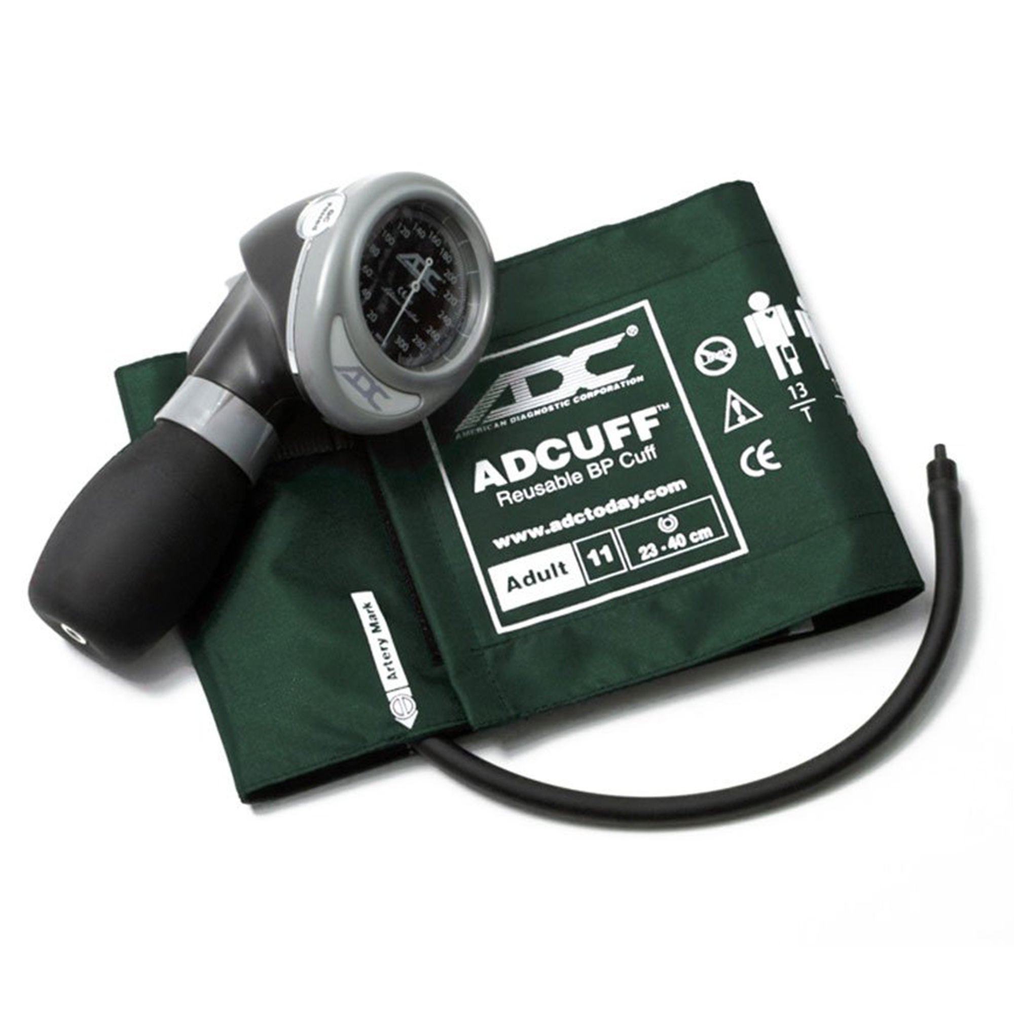 American Diagnostic Corp - 703-11ADG Aneroid Sphygmomanometer Unit Diagnostix™703 Series Adult Cuff Arm Nylon Cuff 23 - 40 cm Palm Aneroid
