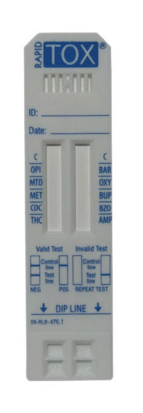 Healgen Scientific Ltd - 10-10XT-030 Drugs of Abuse Test Kit Rapid TOX® AMP, BAR, BZO, COC, mAMP/MET, MTD, OPI300, PCP, PPX, THC 50 Tests CLIA Waived