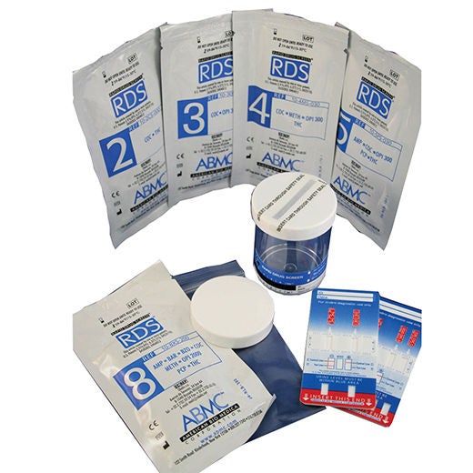 Healgen Scientific Ltd - 10-5M1-030 Drugs of Abuse Test Kit Rapid Drug Screen® RDS® AMP, COC, mAMP/MET, OPI300, THC 25 Tests CLIA Non-Waived