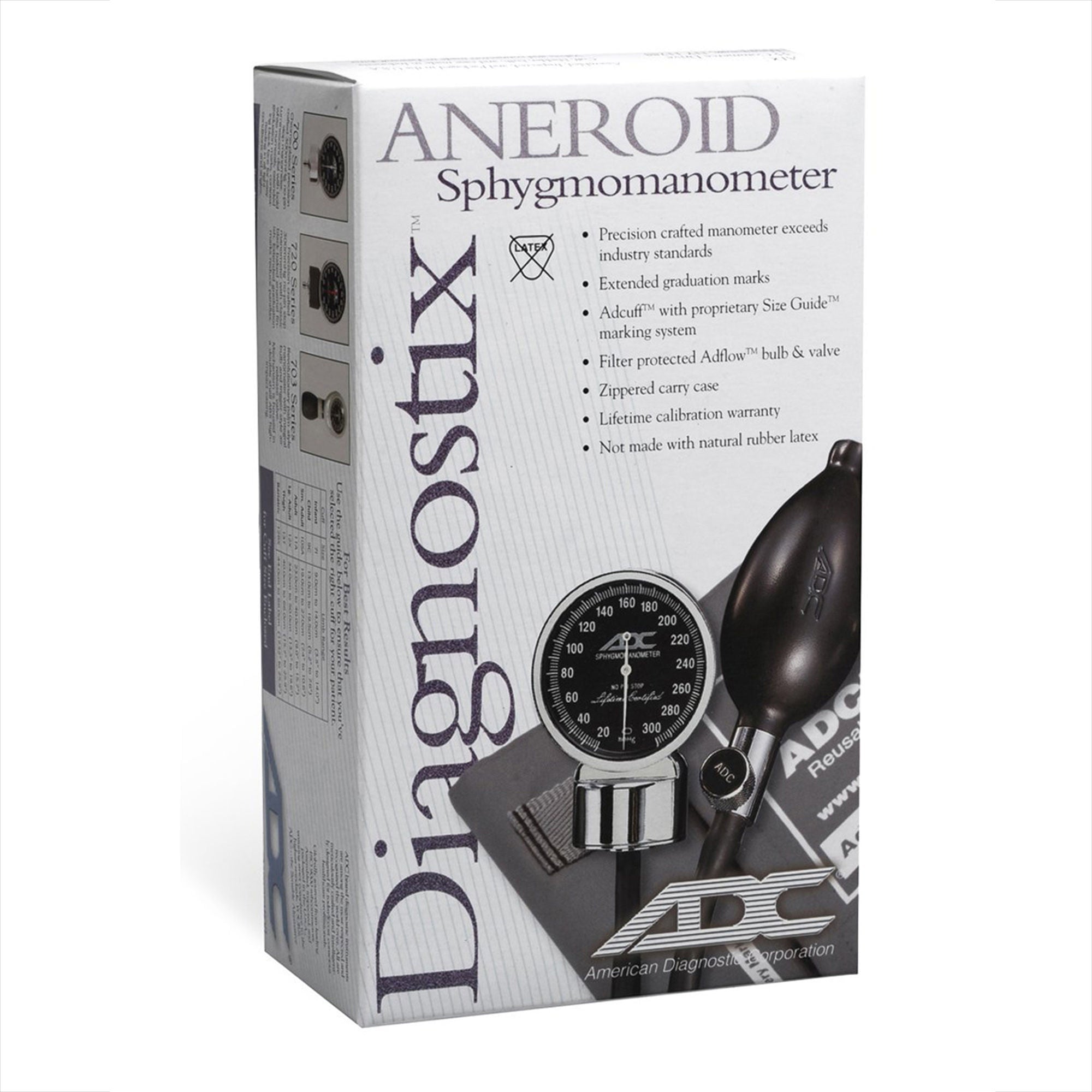 American Diagnostic Corp - 703-13TBR Aneroid Sphygmomanometer Unit Diagnostix™703 Series Thigh Cuff Thigh Nylon Cuff 40 - 66 cm Palm Aneroid