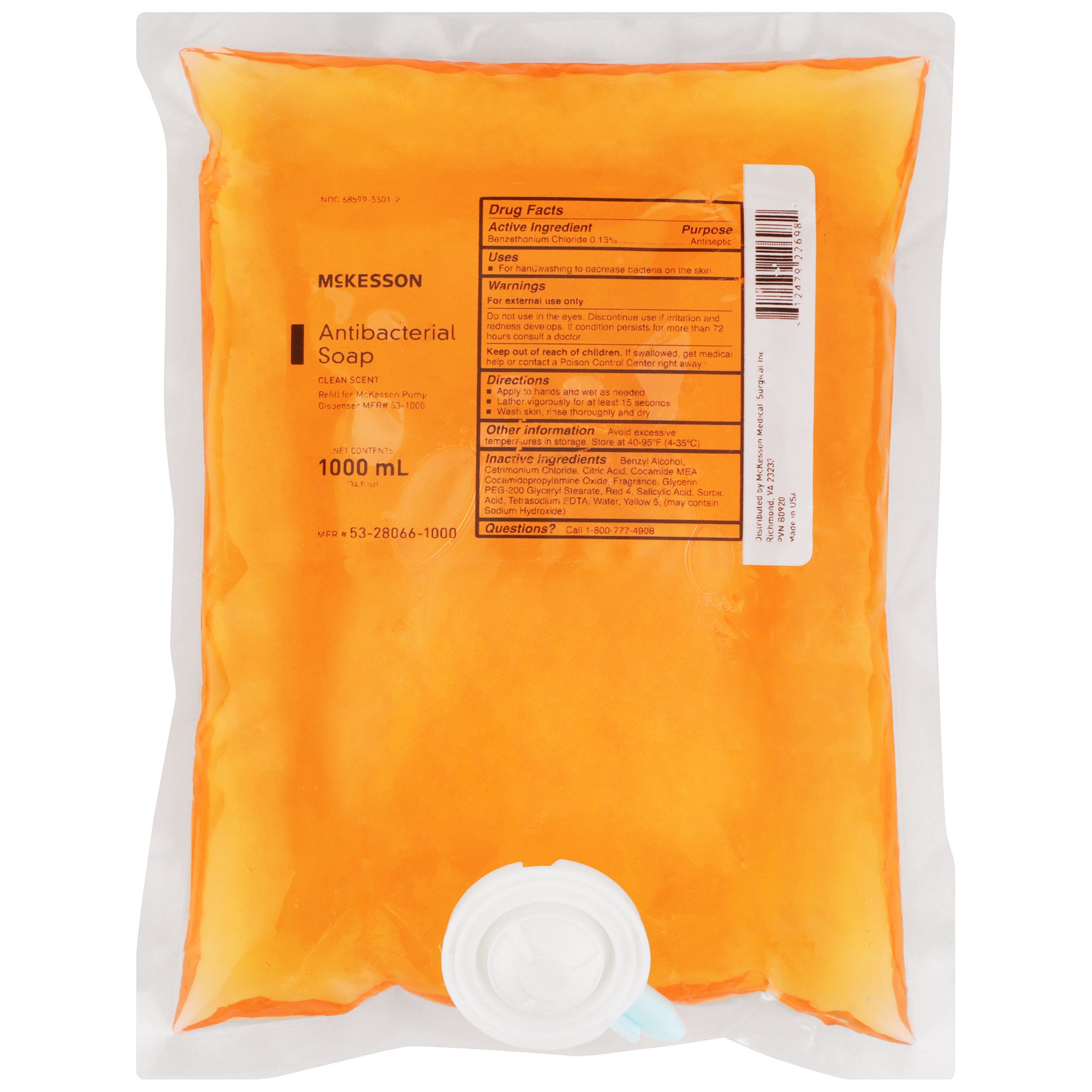 McKesson Brand - 53-28066-1000 McKesson Clean Scent Antibacterial Soap