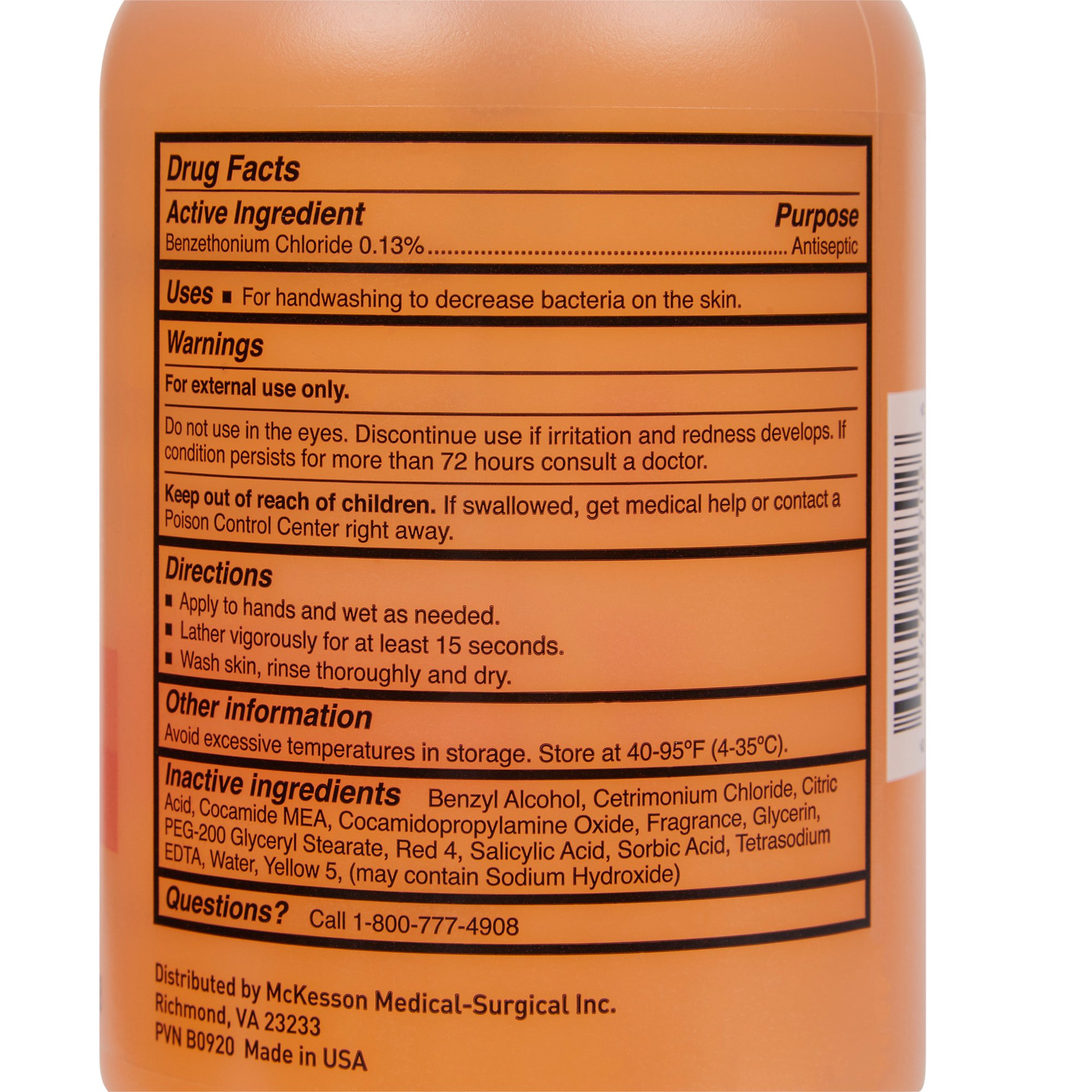 McKesson Brand 53-28067-18 - McKesson Clean Scent Antibacterial Soap, 18-ounce bottle - 1/Each, 12/Case