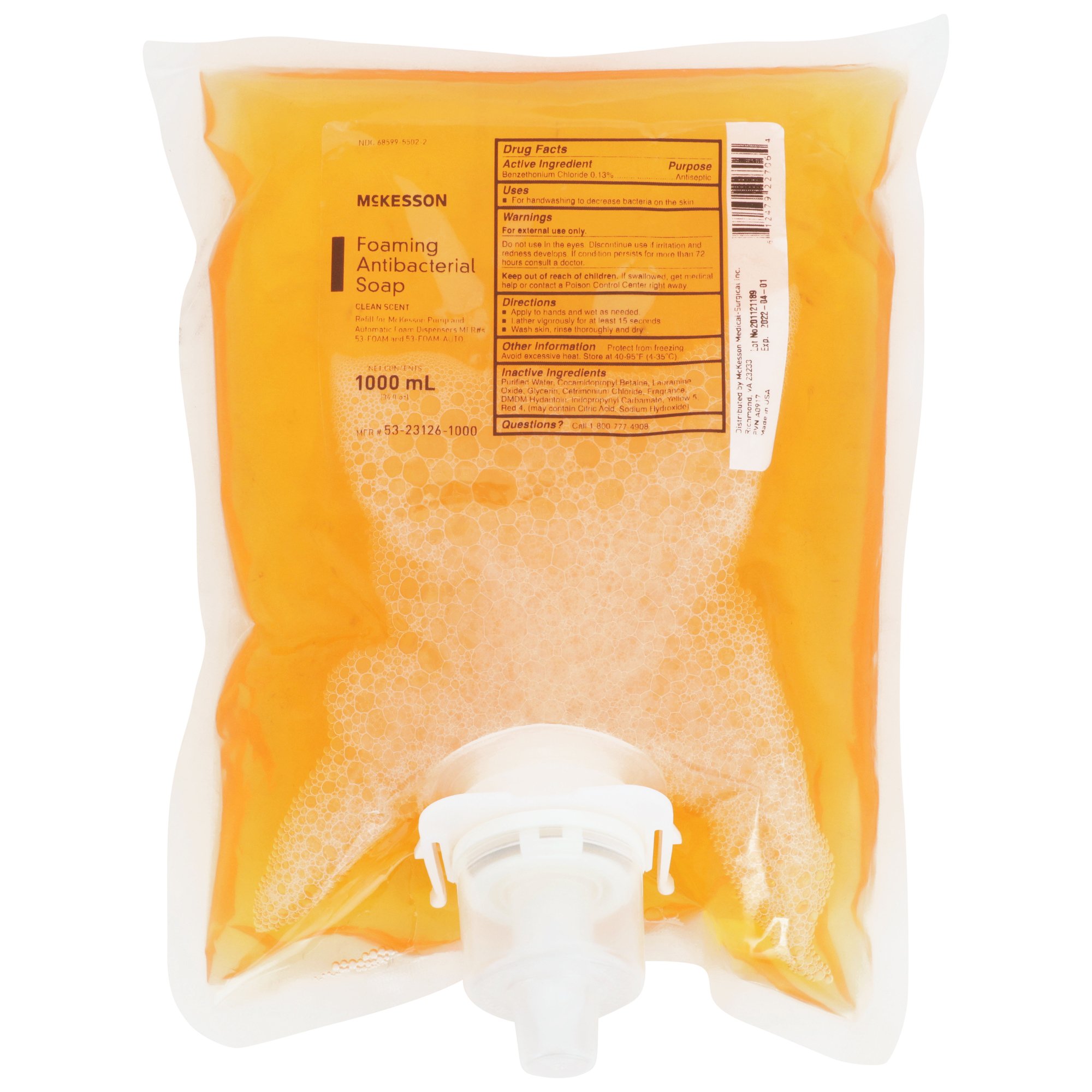 McKesson Brand - 53-23126-1000 McKesson Clean Scent Foaming Antibacterial Soap