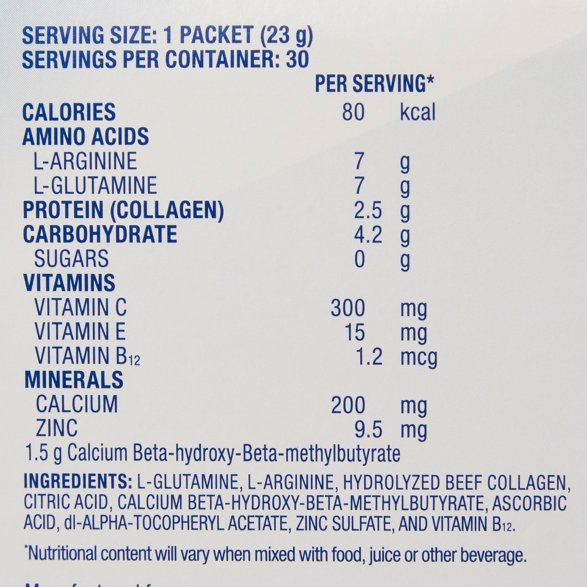 Abbott Nutrition 66686 - Juven® Arginine/Glutamine Therapeutic Nutrition Powder - 1/Pack, 30/Box, 180/Case