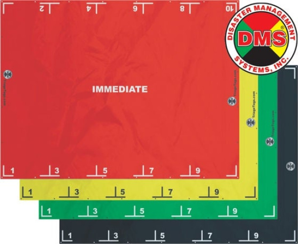 Disaster Management Systems - DMS-05004 Transfer Triage Sheet Set Red / Yellow / Green / Black 15 X 20 Foot