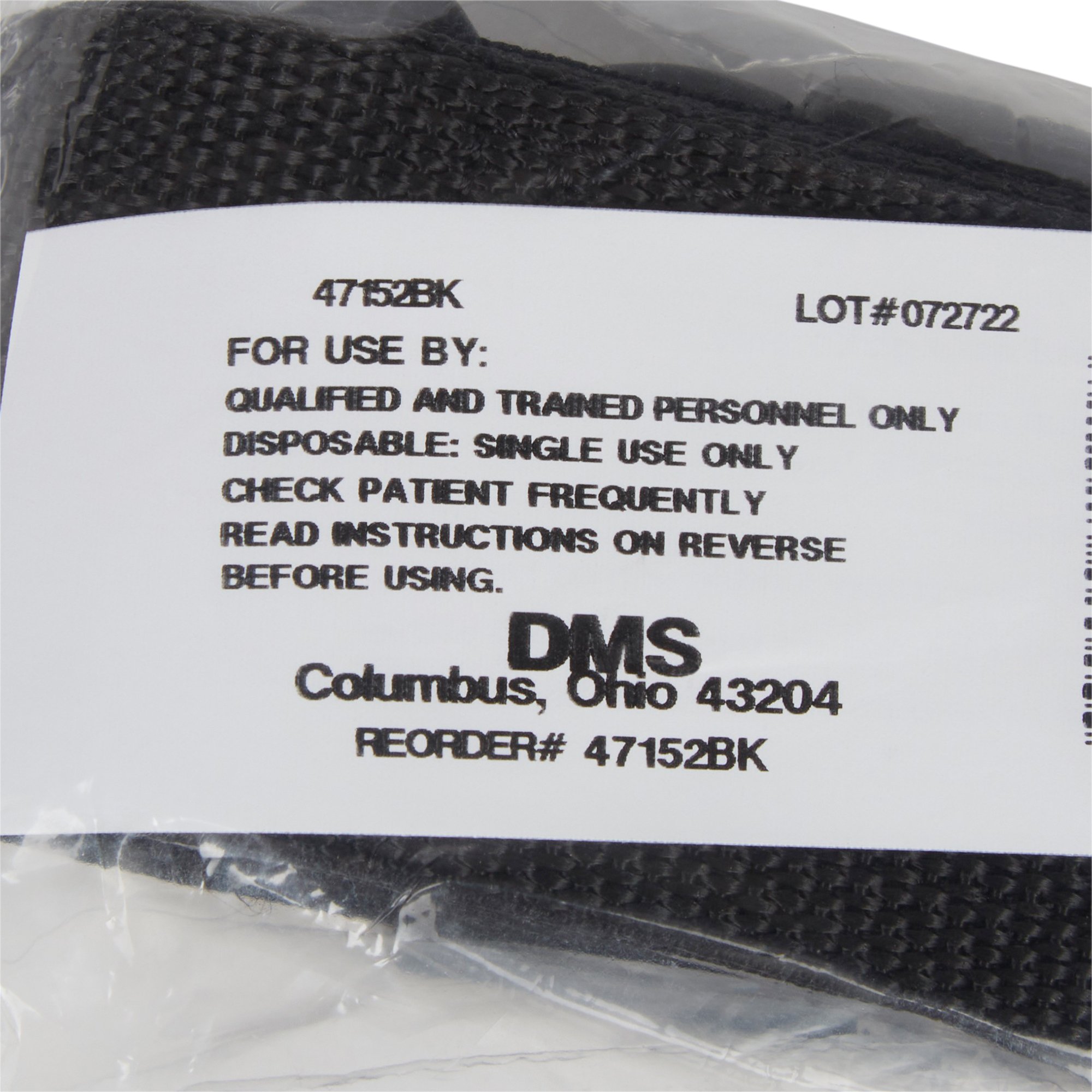 McKesson Brand 47152BK - McKesson Backboard / Stretcher Strap - 1/Each