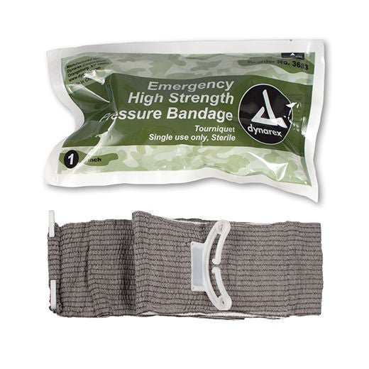 Dynarex - 3683 Trauma Pressure Dressing with Wrap 4 Inch Width Closure Bar Gray Sterile Standard Compression