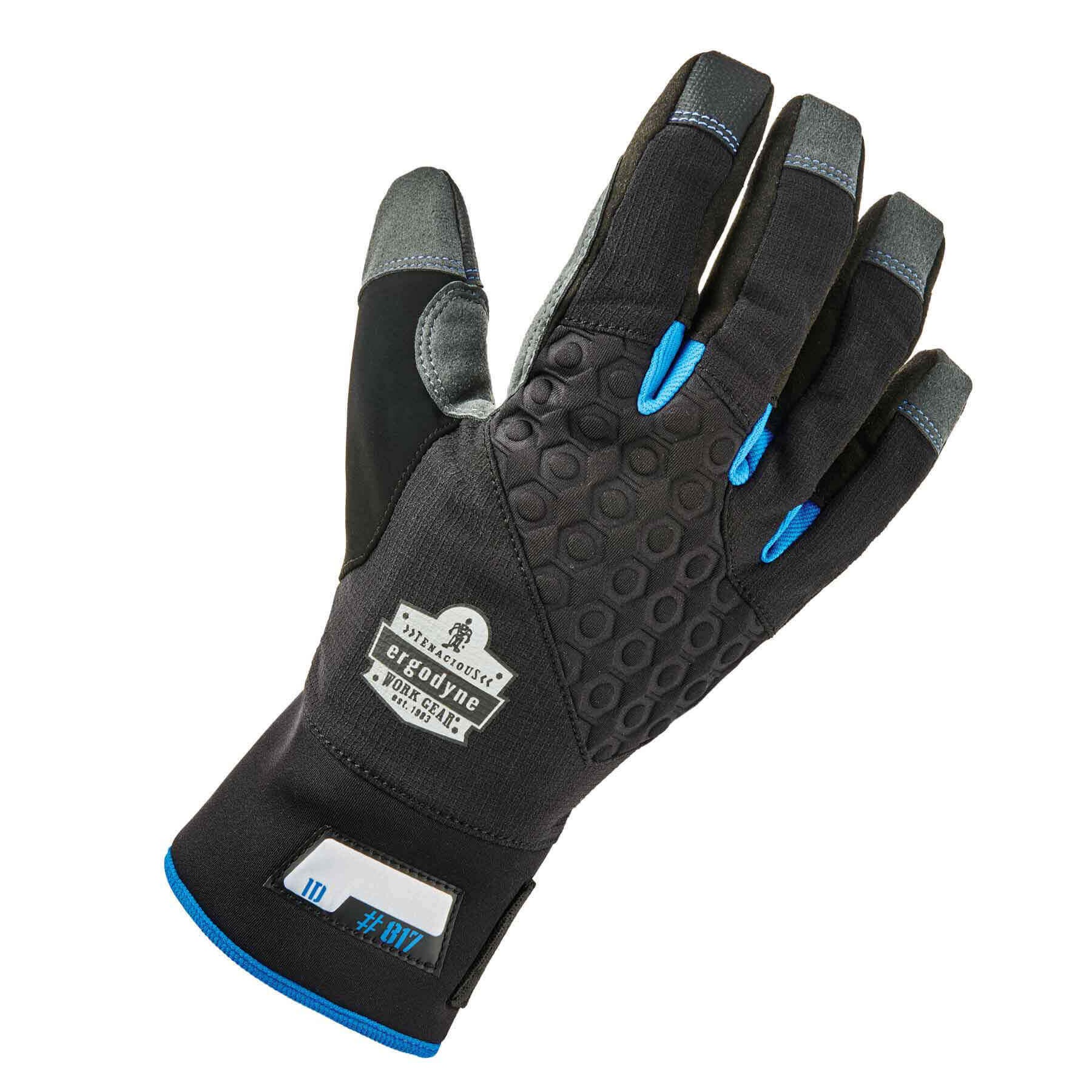 Ergodyne - 17354 Utility Glove ProFlex® 817 Reinforced Thermal Large Synthetic Leather / Thinsulate™ Black / Gray Wrist Length Hemmed Cuff NonSterile