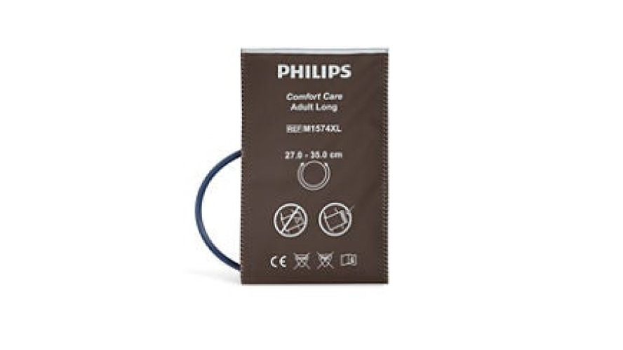 Philips Healthcare - 989803191311 Reusable Blood Pressure Cuff Philips™ 27 to 35 cm Arm Nylon Cuff Adult Long Cuff