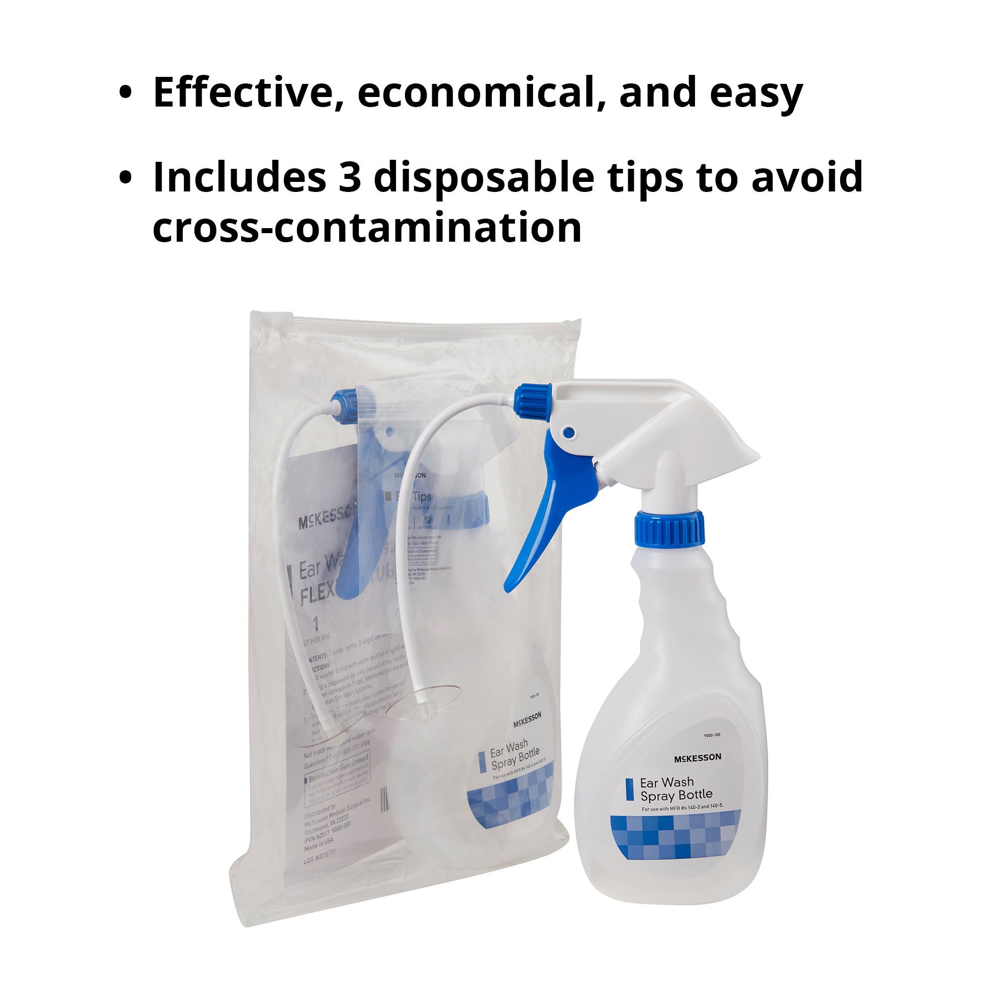 McKesson Brand - 140-2 McKesson Ear Wash System with Flexible Tubes and Three Tips