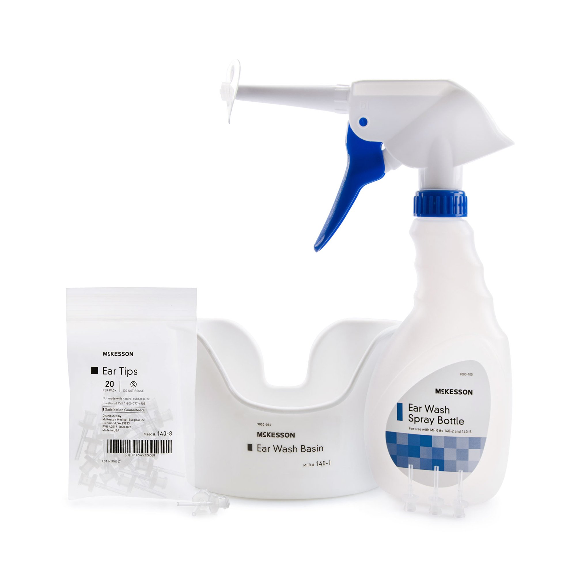 McKesson Brand - 140-4 McKesson Ear Wash System Kit with Rigid Tube and 23 Ear Tips