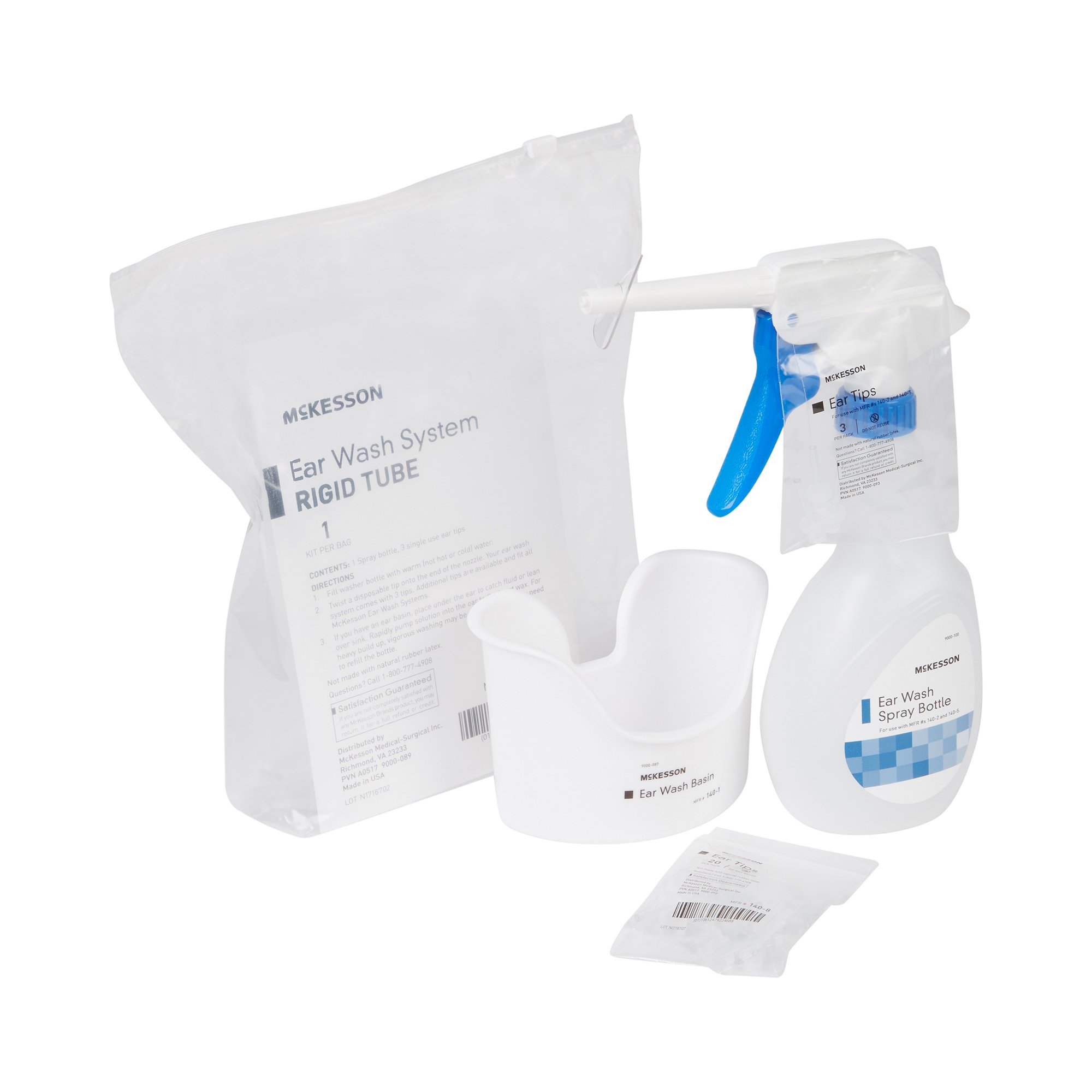 McKesson Brand - 140-4 McKesson Ear Wash System Kit with Rigid Tube and 23 Ear Tips