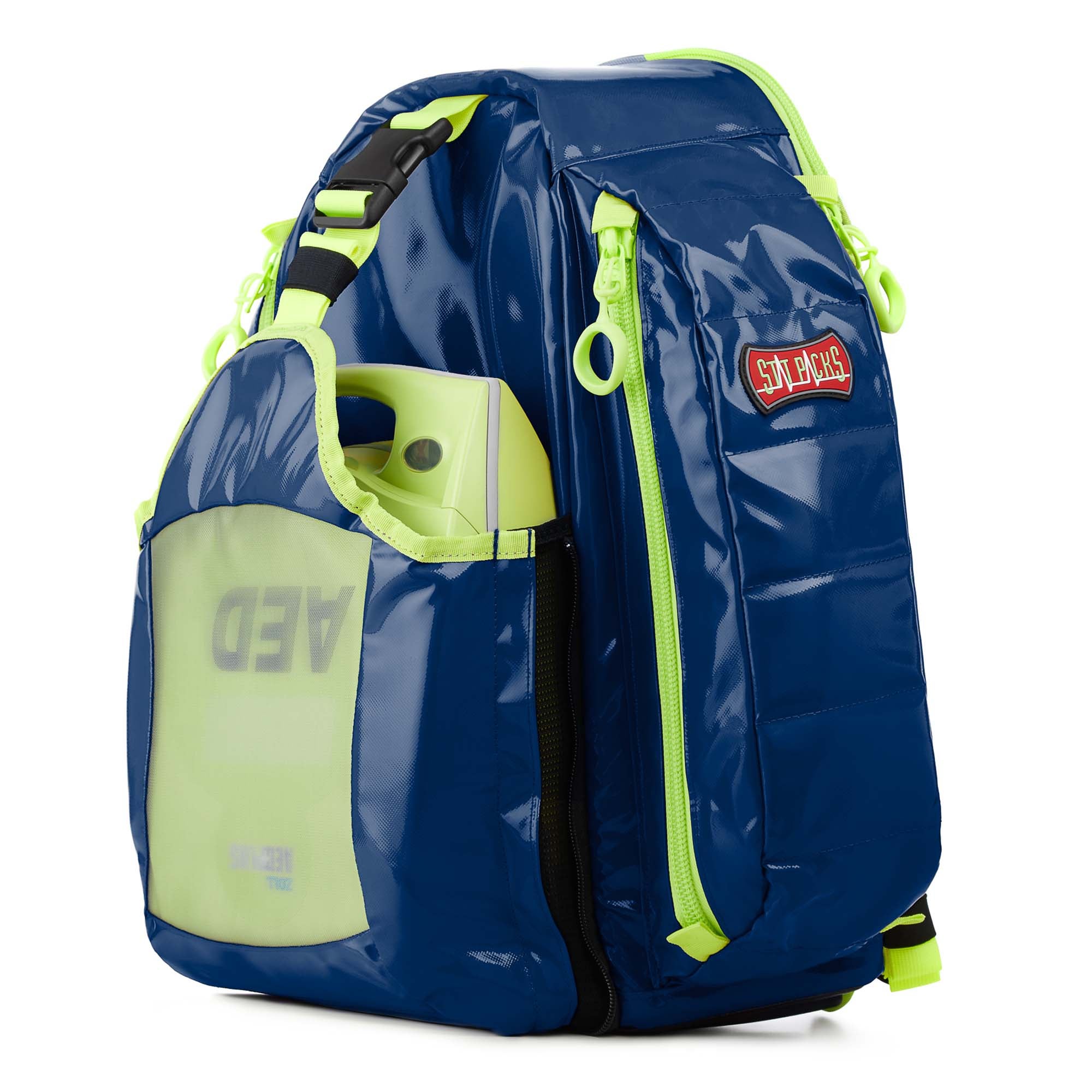 StatPacks Inc - G35007BU EMS AED Backpack G3 Quicklook AED Blue Urethane-Coated Tarpaulin 19 X 18 X 8 Inch
