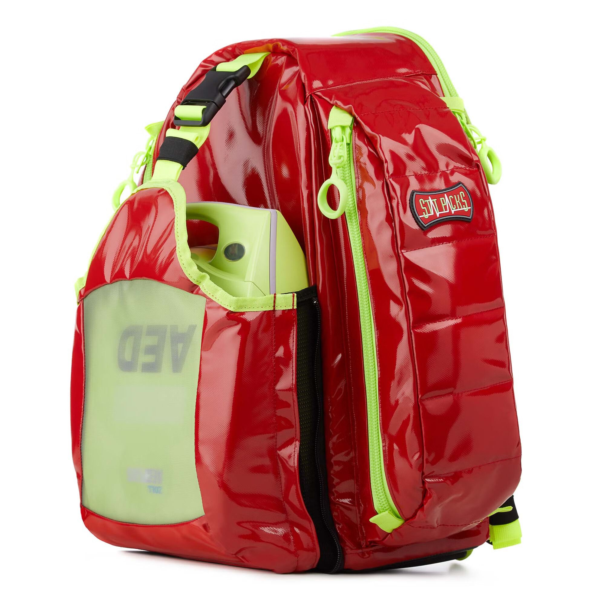 StatPacks Inc - G35007RE AED Backpack G3 QuickLook Red Tarpaulin 18 X 14 X 7-1/2 Inch