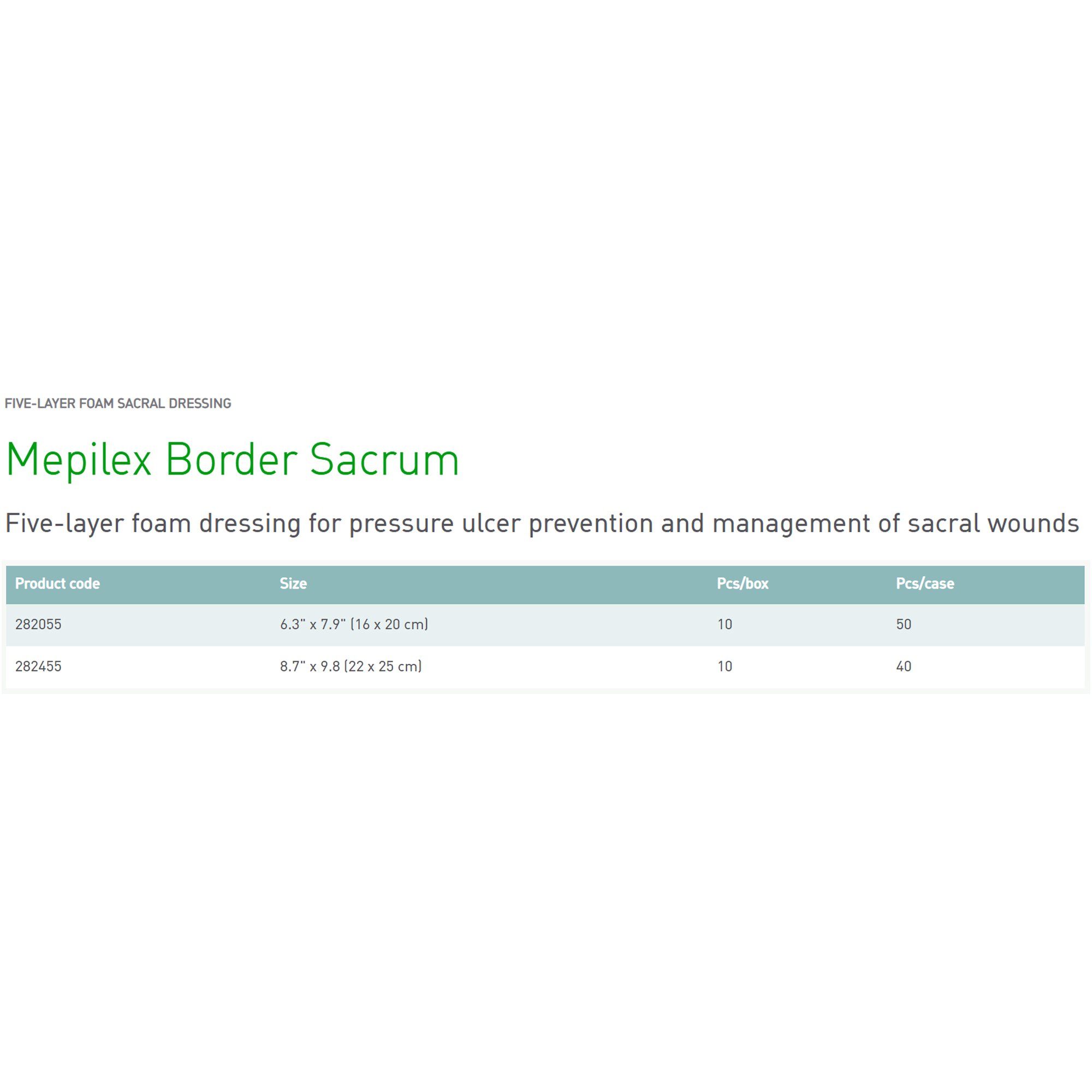 Molnlycke - 282055 Mepilex® Border Silicone Adhesive with Border Silicone Foam Dressing