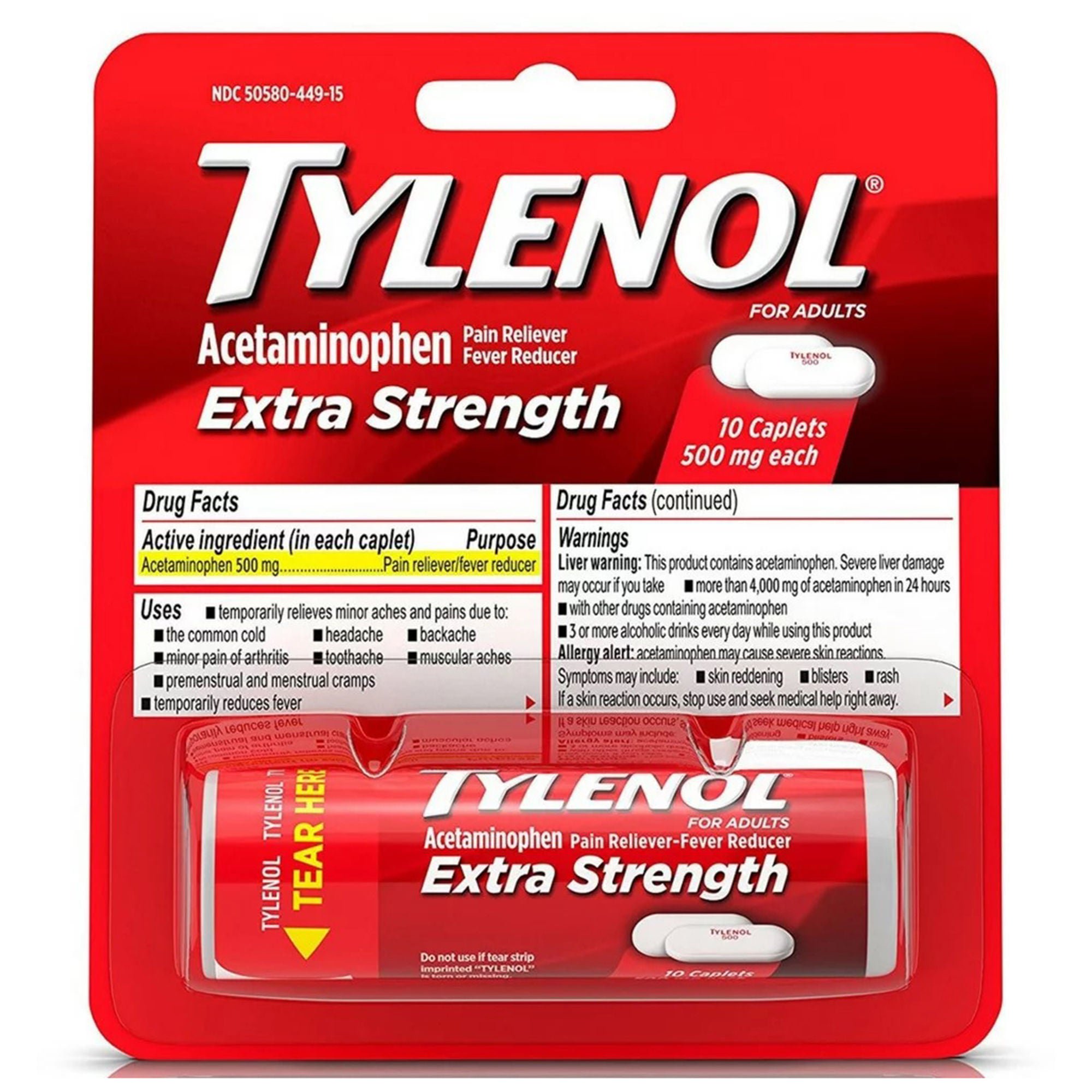 Kenvue Brands LLC - 304490400 Tylenol® Extra Strength Acetaminophen Pain Relief