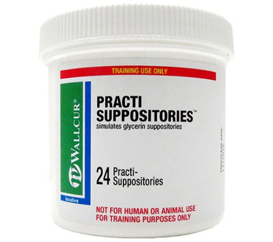 Wallcur - 1205GS Clinical Training Medication Practi-Suppositories™ Suppositories Jar 24 per Jar