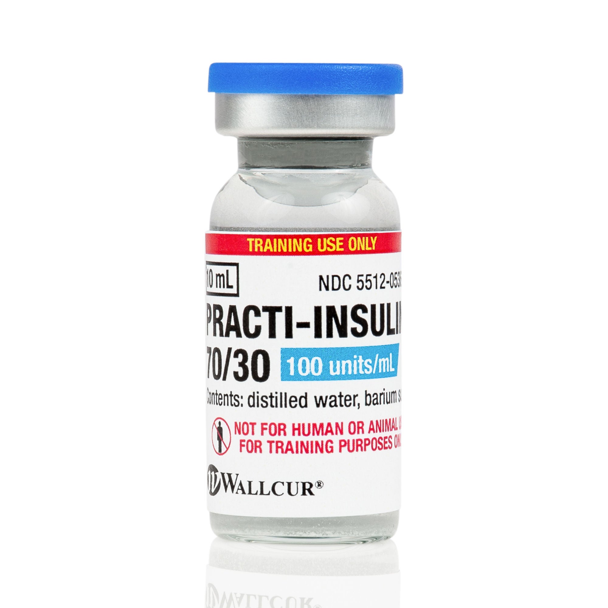 Wallcur - 414VP Clinical Training Medication Practi-Insulin™ 70/30 Liquid Vial 10 mL