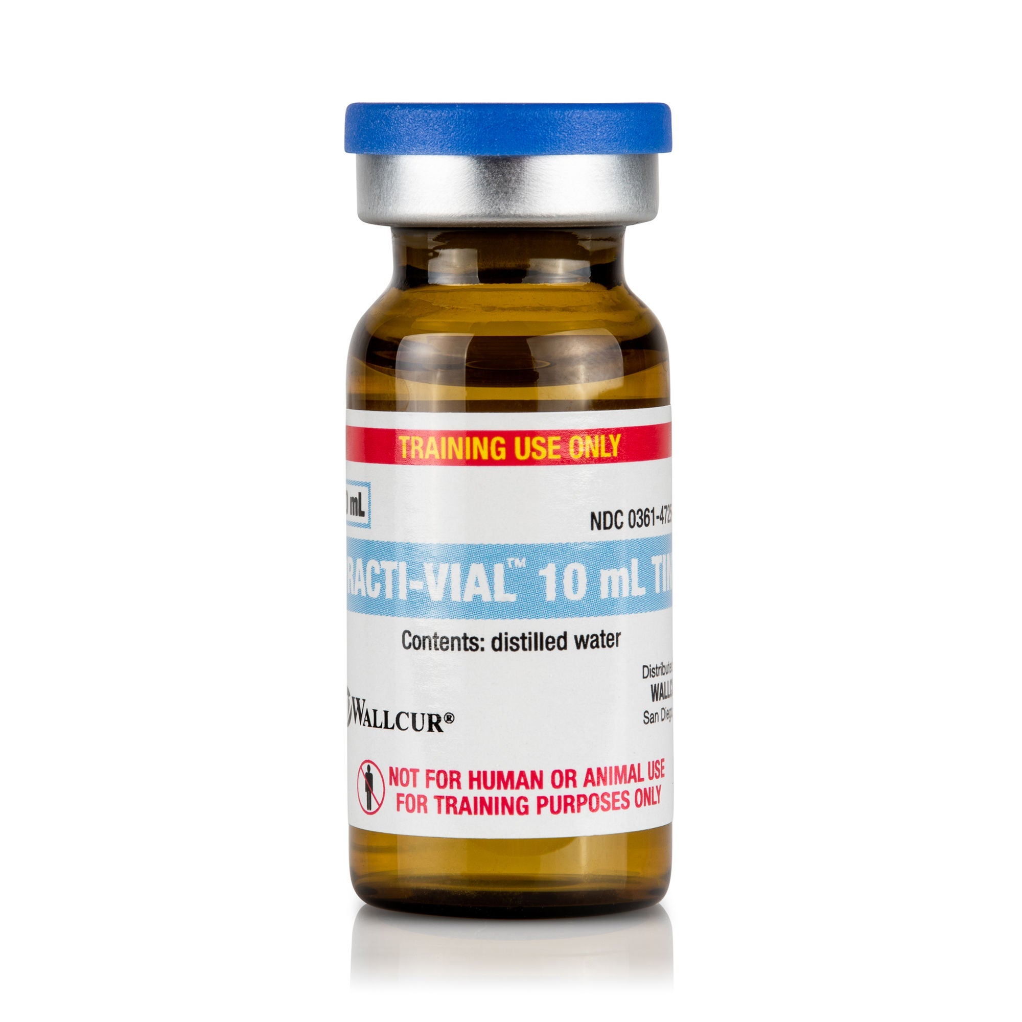 Wallcur - 422TV Clinical Training Medication Practi-10mL Tint Vial™ Liquid Tint Vial 10 mL