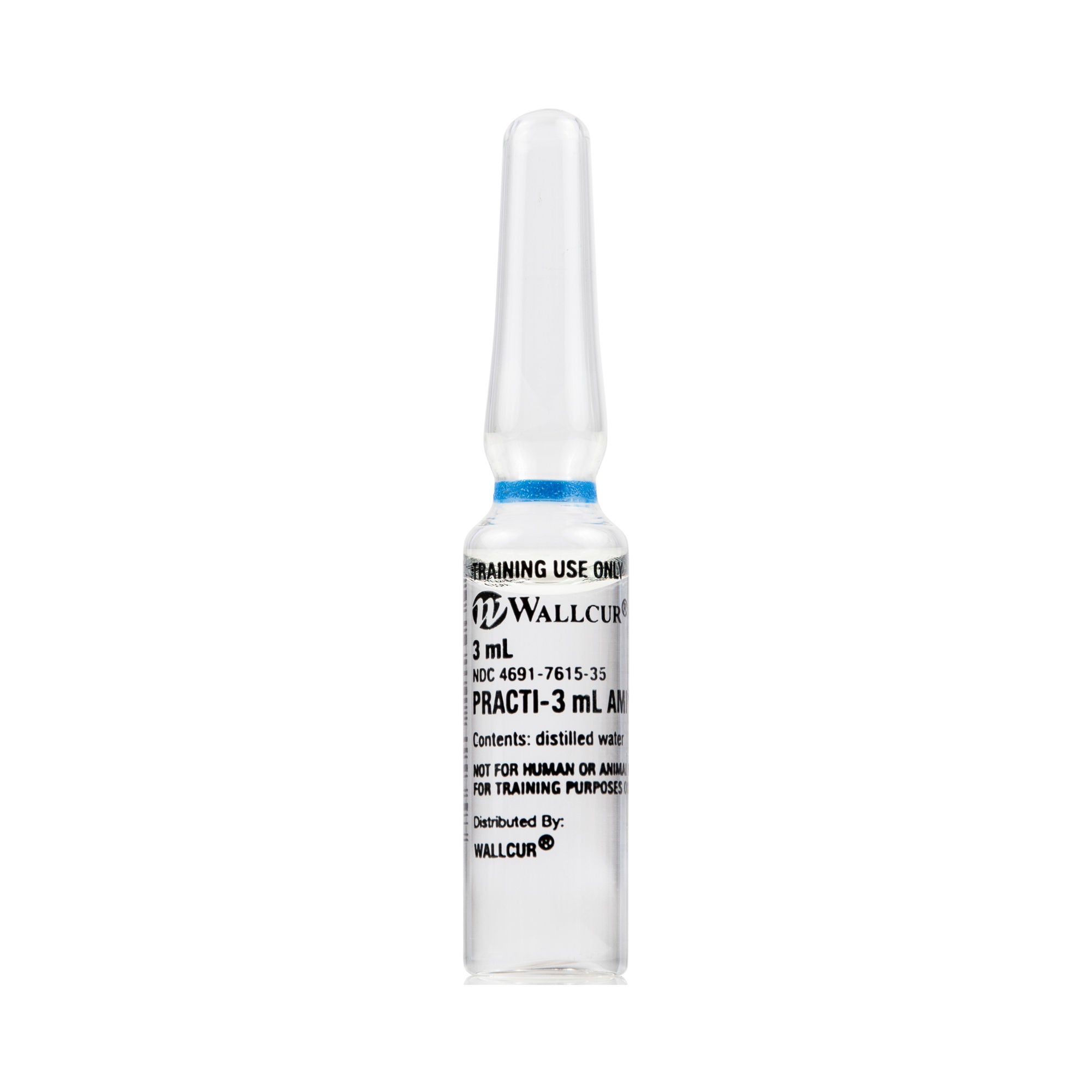 Wallcur - 430PA Clinical Training Medication Practi-3 mL Amp™ Liquid Ampule 3 mL