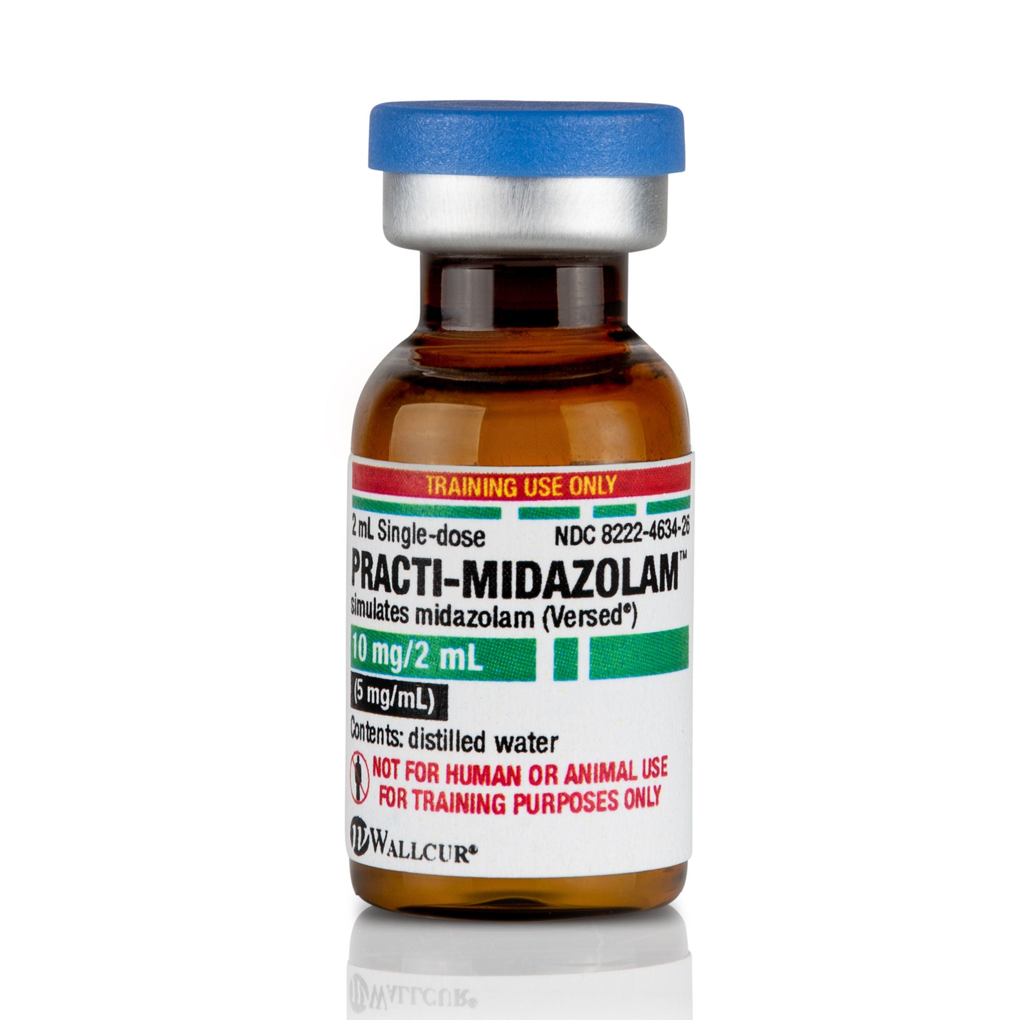 Wallcur - 433MD Clinical Training Medication Practi-Midazolam™ Liquid Tint Vial 2 mL