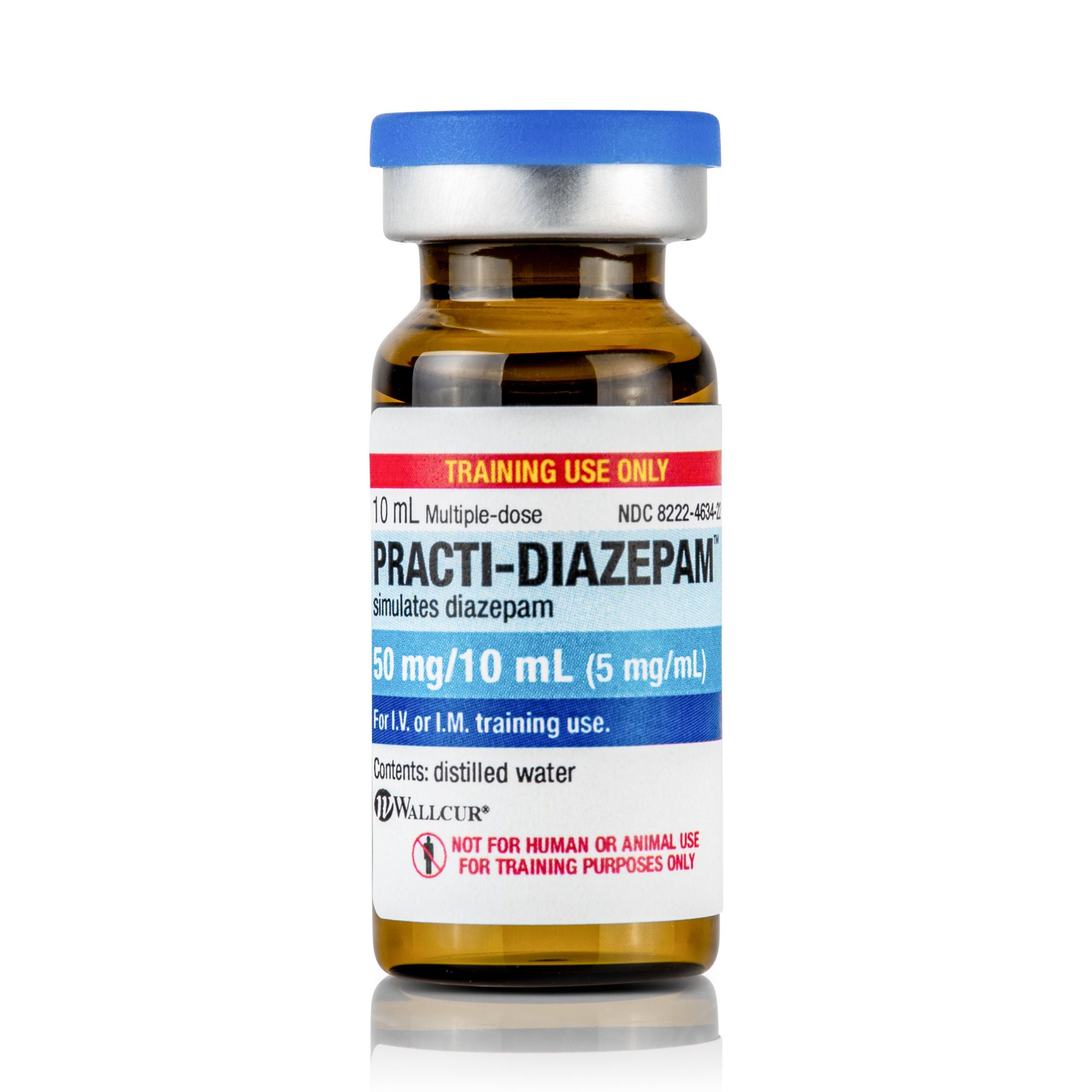 Wallcur - 435DZ Clinical Training Medication Practi-Diazepam™ Liquid Tint Vial 10 mL