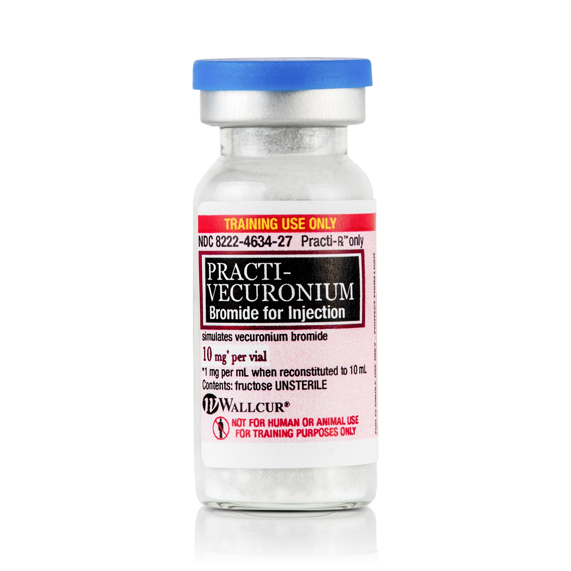 Wallcur - 436VB Clinical Training Medication Practi-Vecuronium Bromide™ Powder Vial 10 mL