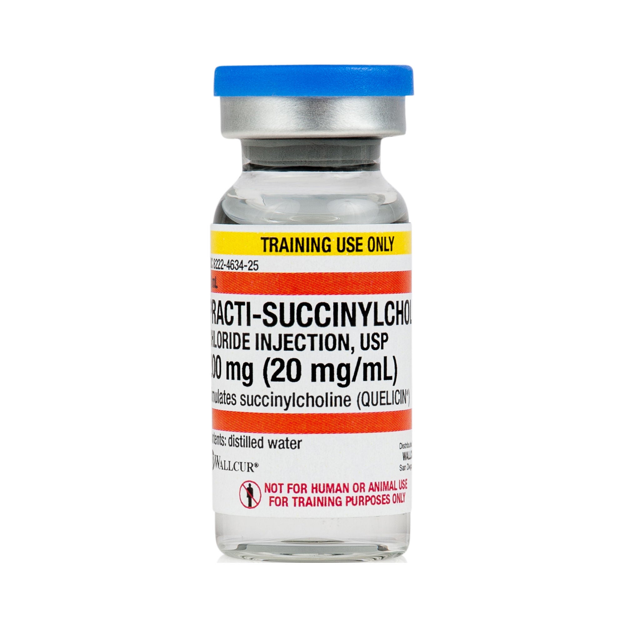 Wallcur - 437SC Clinical Training Medication Practi-Succinylcholine™ Liquid Vial 10 mL