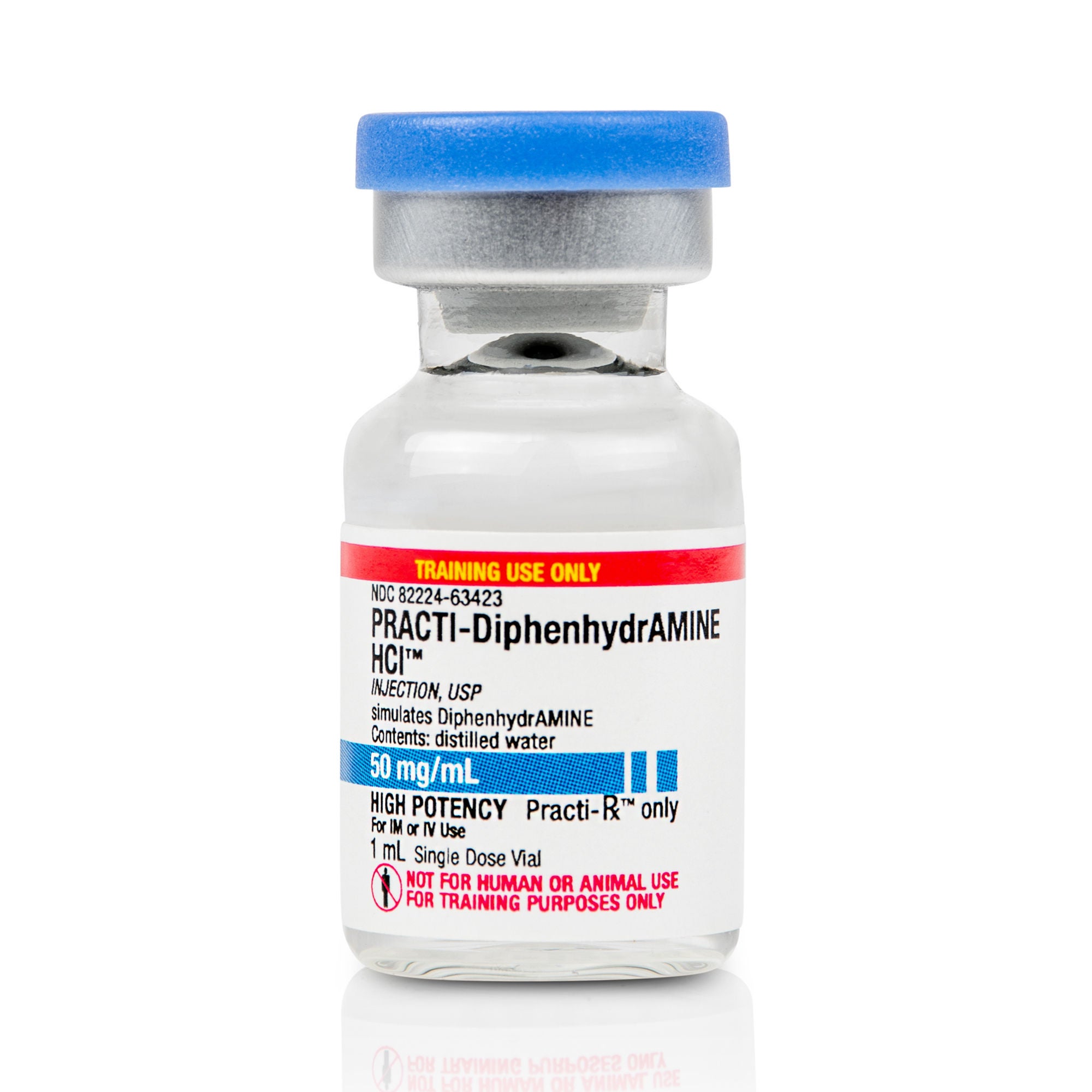 Wallcur - 439DH Clinical Training Medication Practi-Diphenhydramine™ Liquid Vial 2 mL