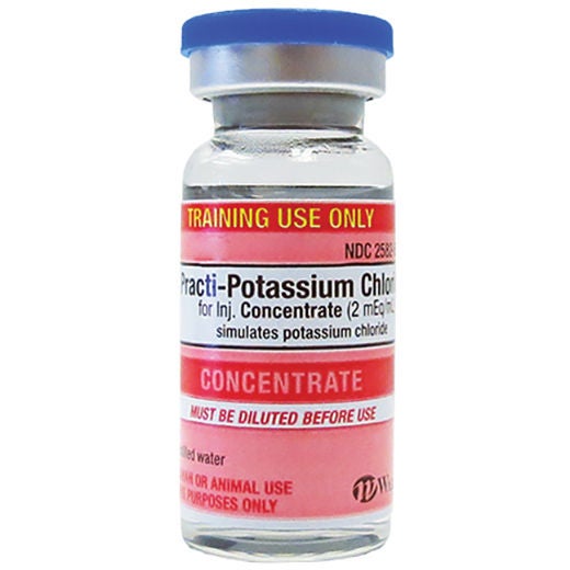 Wallcur - 443PC Clinical Training Medication Practi-Potassium Chloride™ Liquid Vial 10 mL