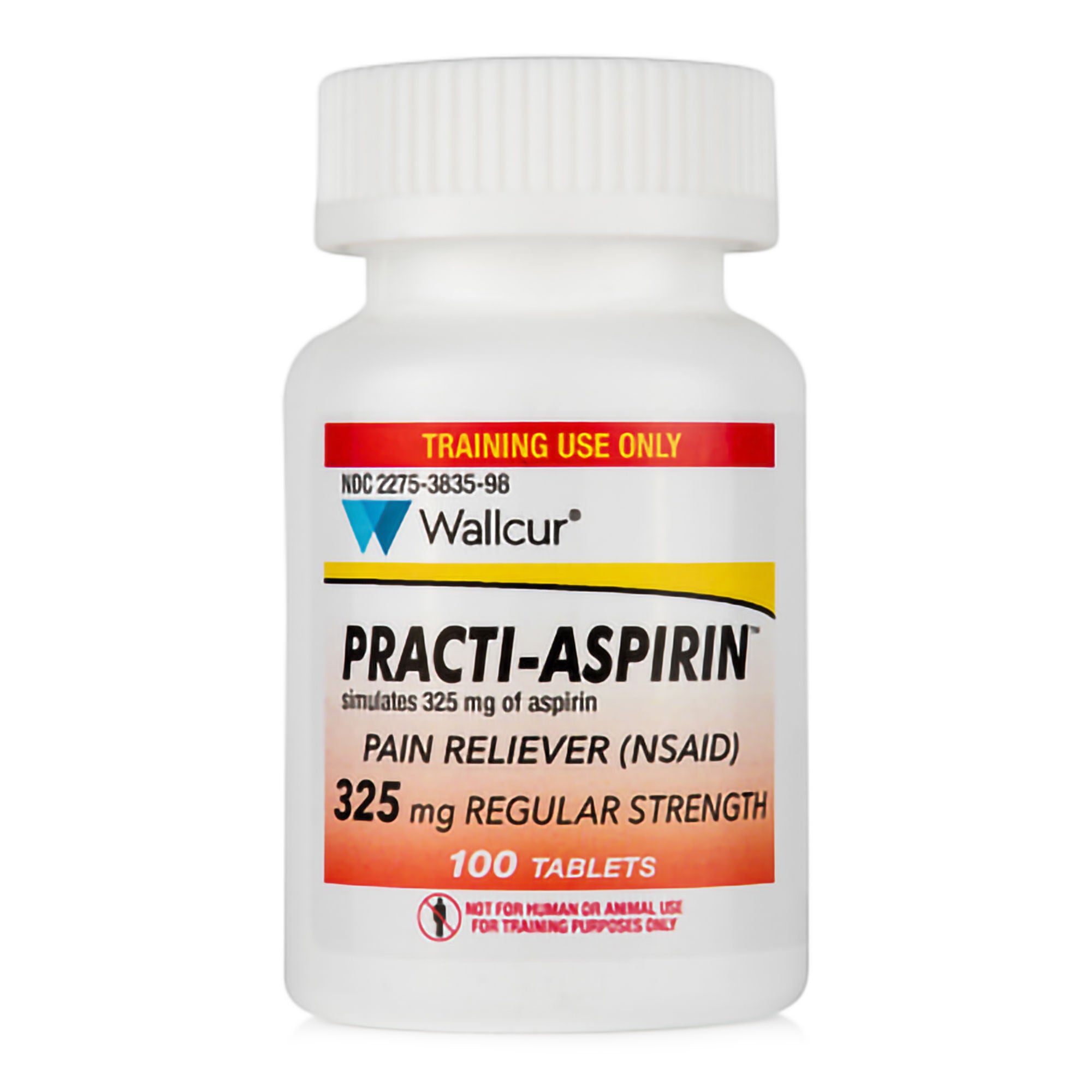 Wallcur - 681AS Clinical Training Medication Practi-Aspirin 325mg™ Tablet Bottle 325 mg per Tablet
