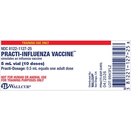 Wallcur - 9943FLZ Training Medication Peel-N-Stick Labels Practi-Influenza Vaccine™ For Wallcur's Practi-5 mL Vials™
