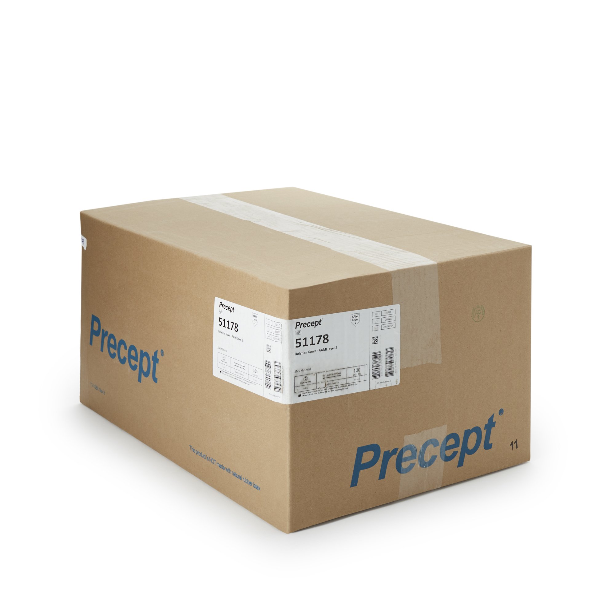 Aspen Surgical Products 51178 - Precept® Full Coverage Isolation Gown, Extra Large - 10/Bag, 100/Case